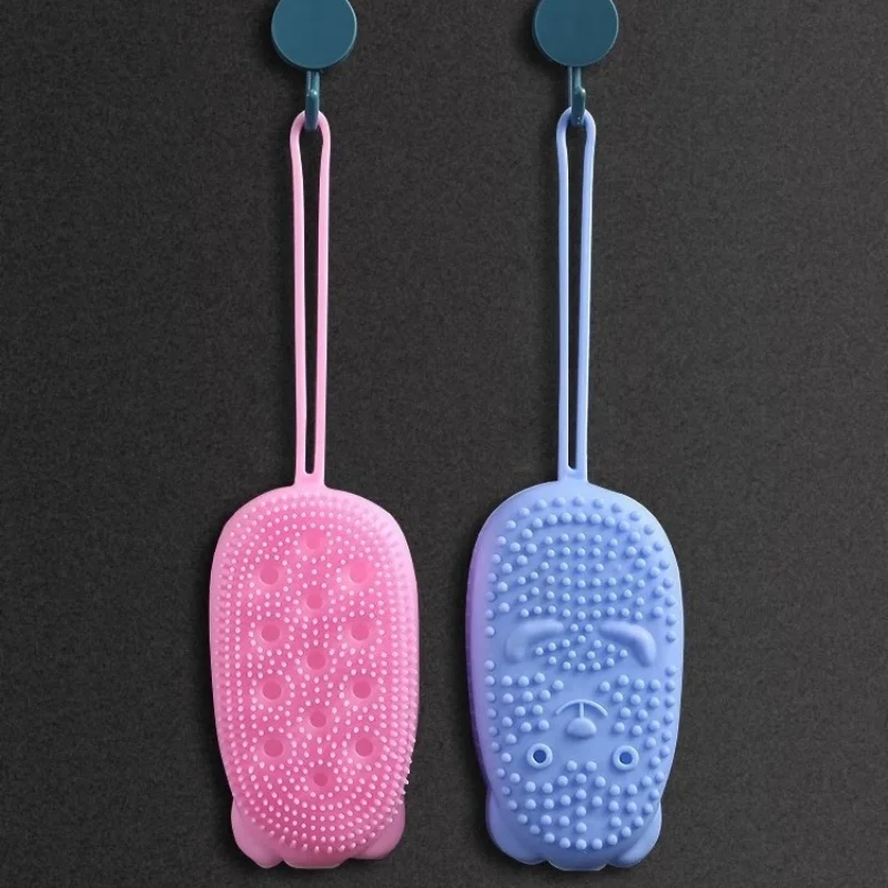 1/4 قطعة من فرشاة الجسم المصنوعة من السيليكون ذات الجانب المزدوج لتدمج بشرةك مع مقشر هذا مناسب لجميع أنواع البشرة