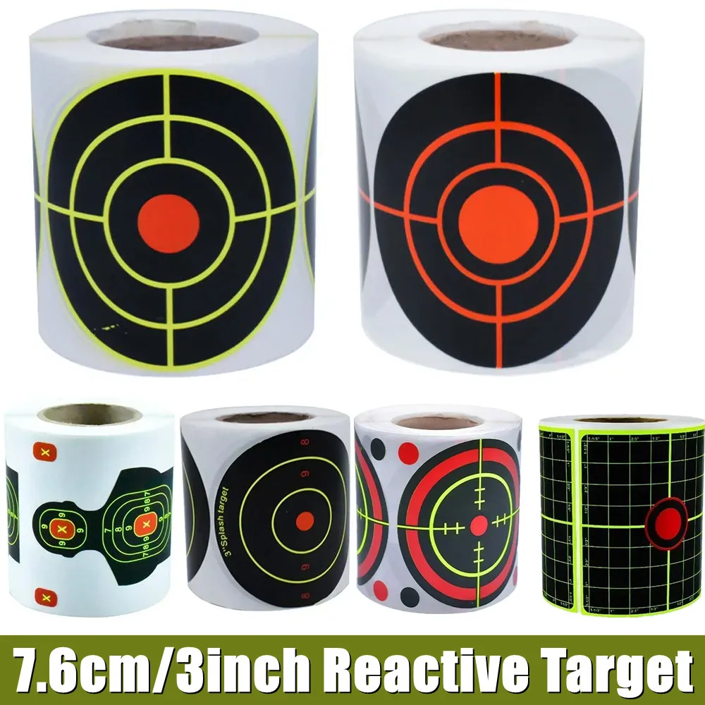 

100/200/250PCS Self Adhesive Stickers Shooting and Hunting Target Dots Sticker Reactive Targets Sticker Practice Training Sticke