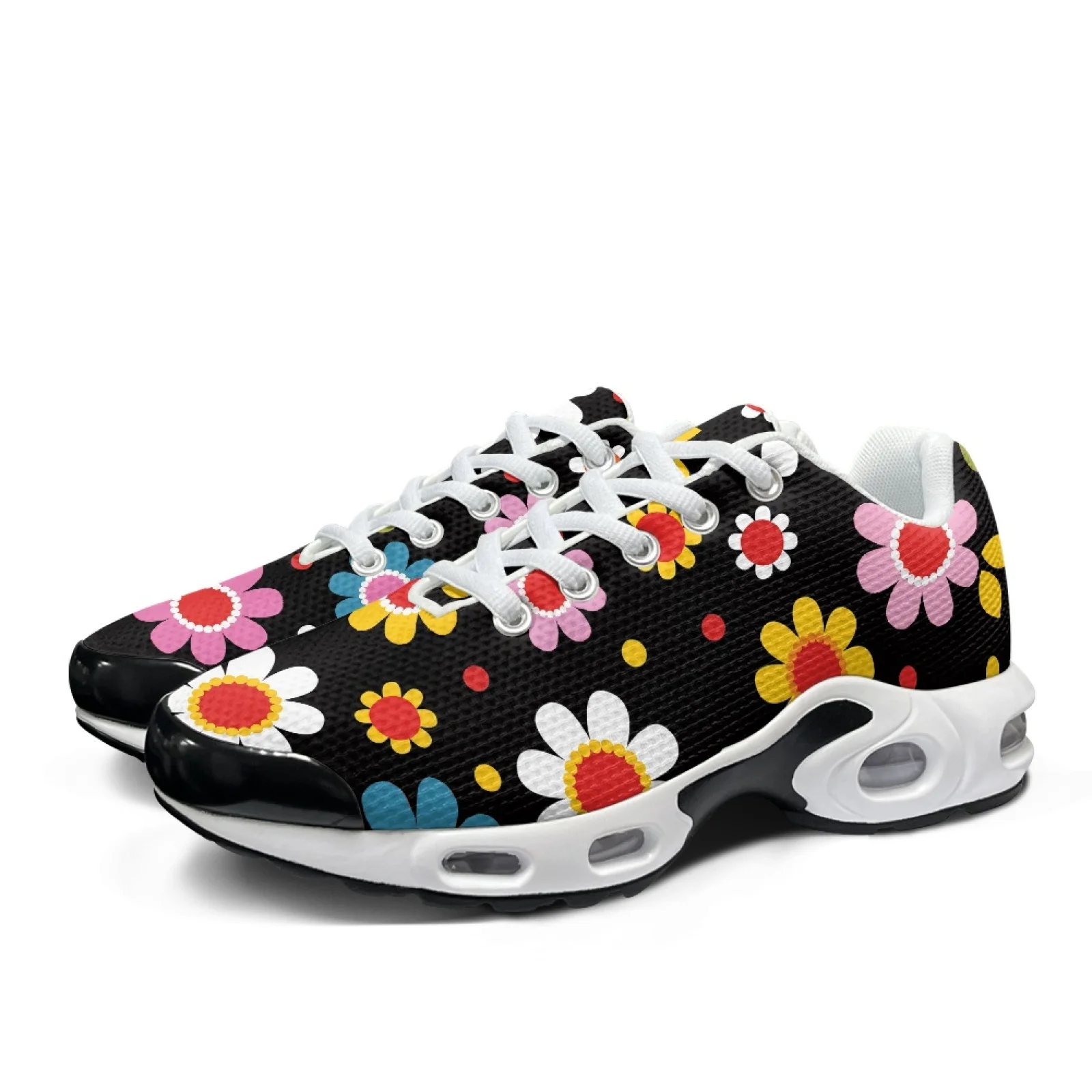 XIXIRIMIDO Air Cushion Sneaker Women's Running Shoe Nurse Shoes Men's Sneakers and Casual Shoes Tenis Feminino Hippie Flower