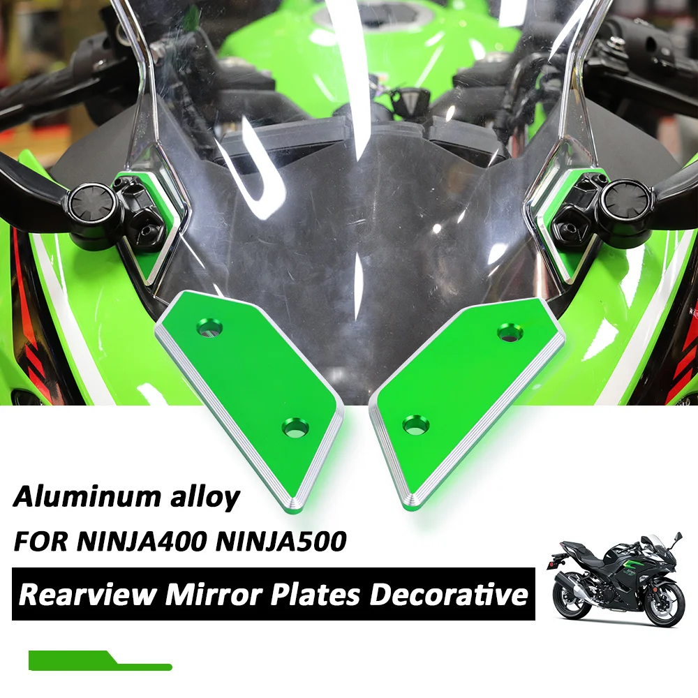 

For Kawasaki NINJA400 Ninja 400 500 Motorcycle CNC Rearview Mirror Block Off Plates Decorative Cover Mirror Hole Cap Base