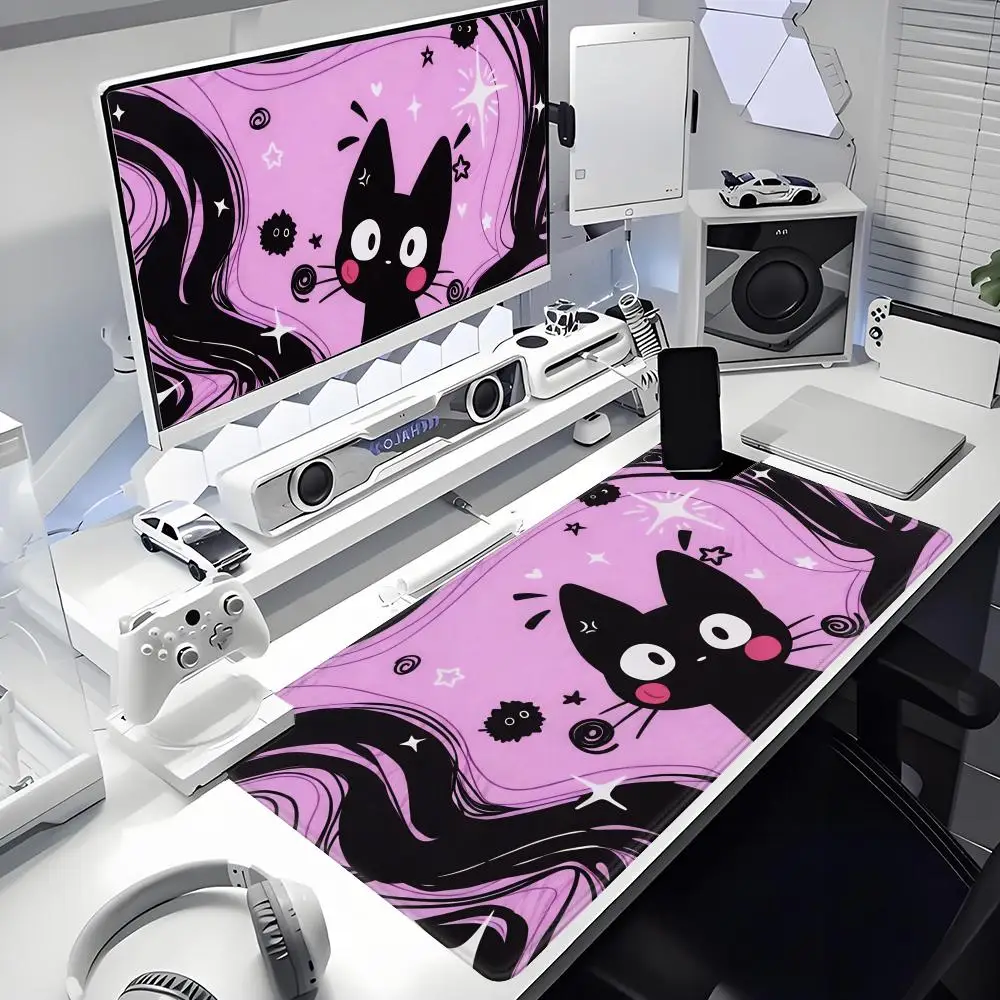 

HYBXAXC Line Cat Mouse Pad Office Mouse Pad with Wrist Support Games Desk Mat,tNon-Slip desk mat,Gaming Mouse pads
