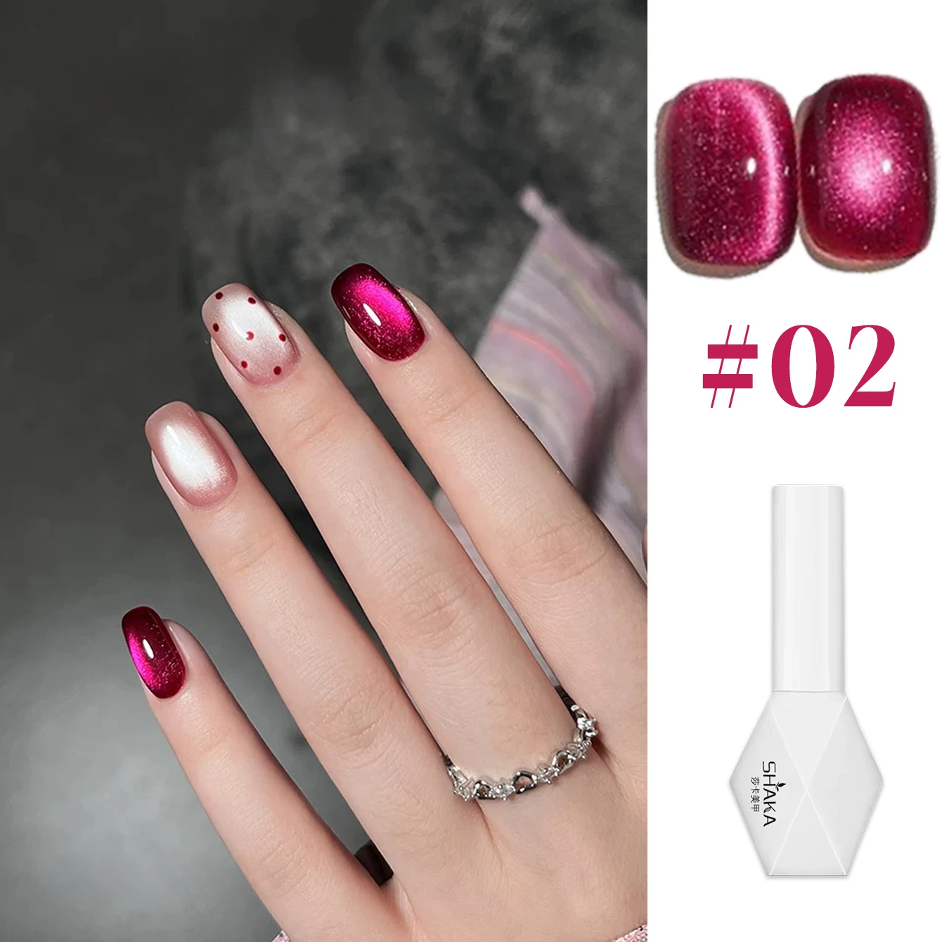 1 unidad SHAKA Spring Esmalte de Uñas en Gel Rojo Corazón, Rojo Pitaya, Rojo Ojo de Gato, Rojo Rosa, Rojo Oscuro, Nuevo Popular 2026, Gel de Uñas Blanqueador de Lujo