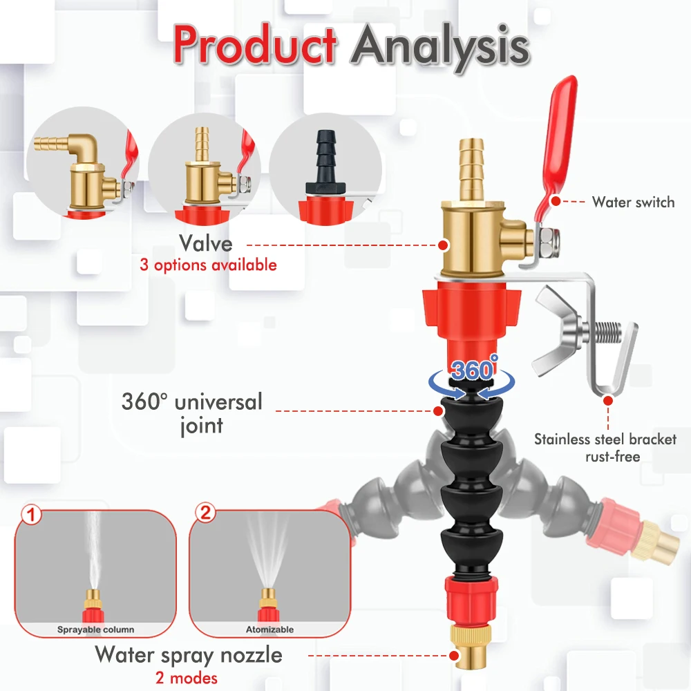 Dust Remover Water Sprayer System Nozzle Coolant Misting Dust-proof For Marble Brick Tile Cutting Machine angle Grinder Cutter - view 4
