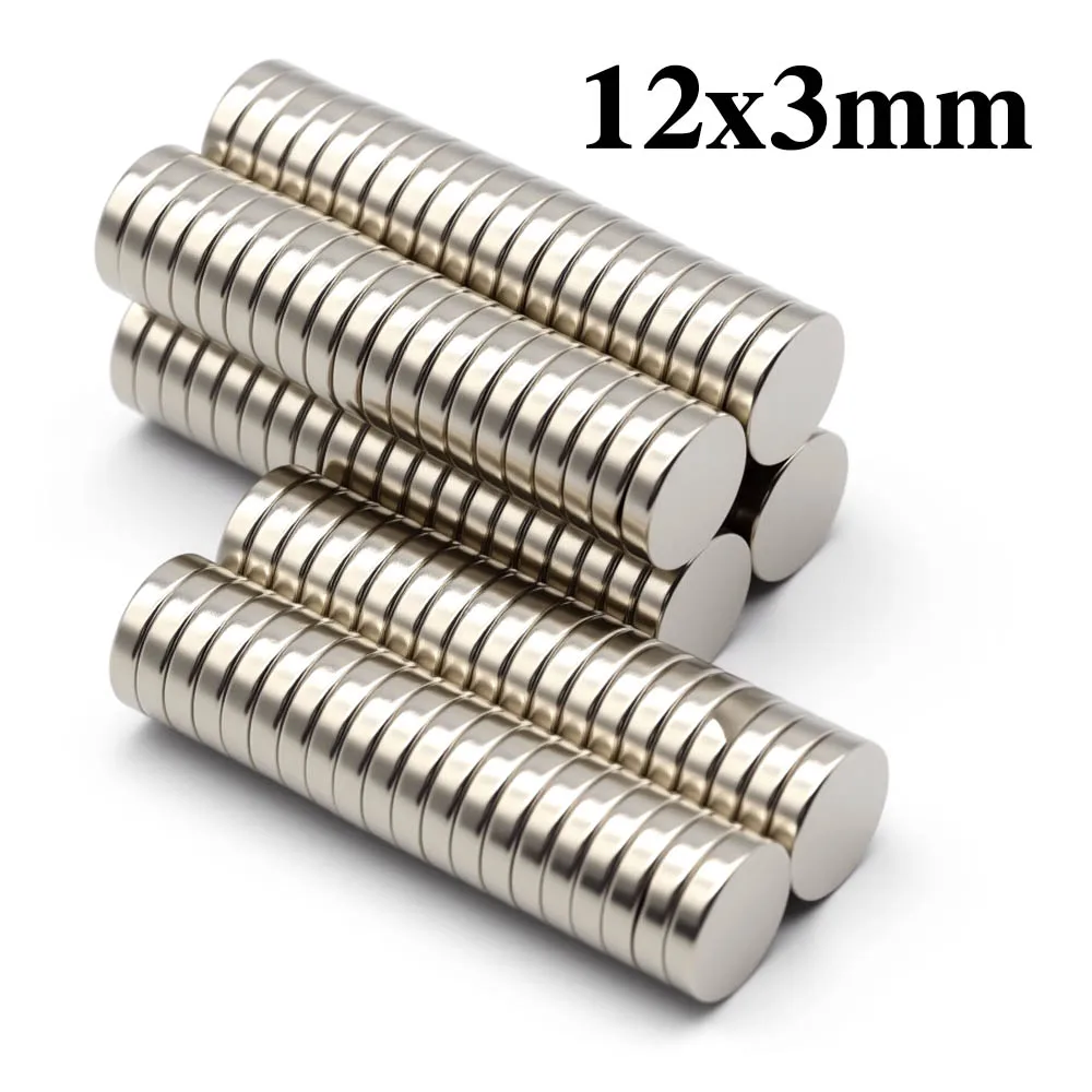 

12x3mm Super Powerful Round Magnet Neodymium Magnet NdfeB N35 Strong Permanent Magnetic imanes Refrigerator Magnet