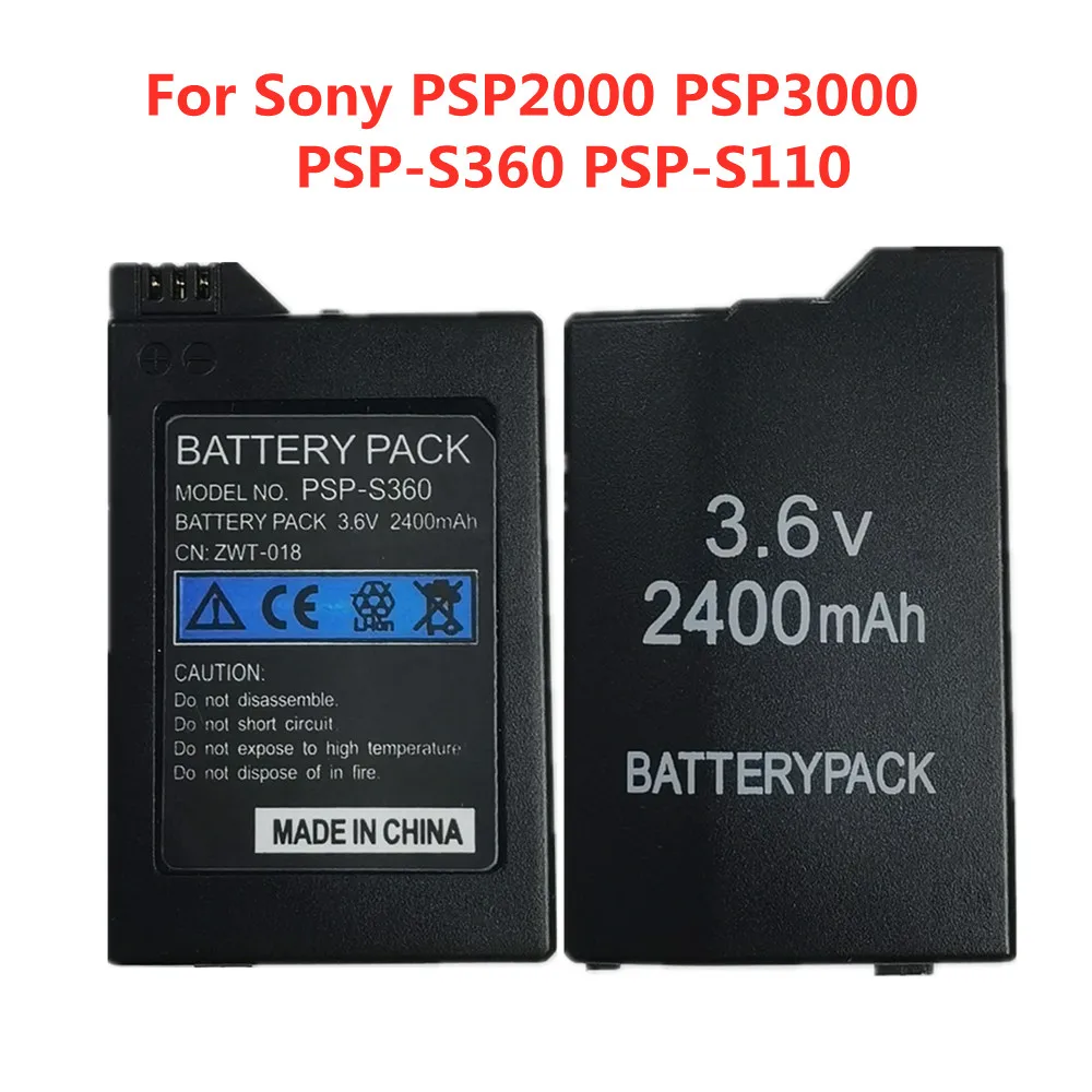 New 2400mAh Replacement PSP Battery For Sony PSP2000 PSP3000 PSP-S360 PSP-S110 Gamepad PlayStation Portable Controller Batteries