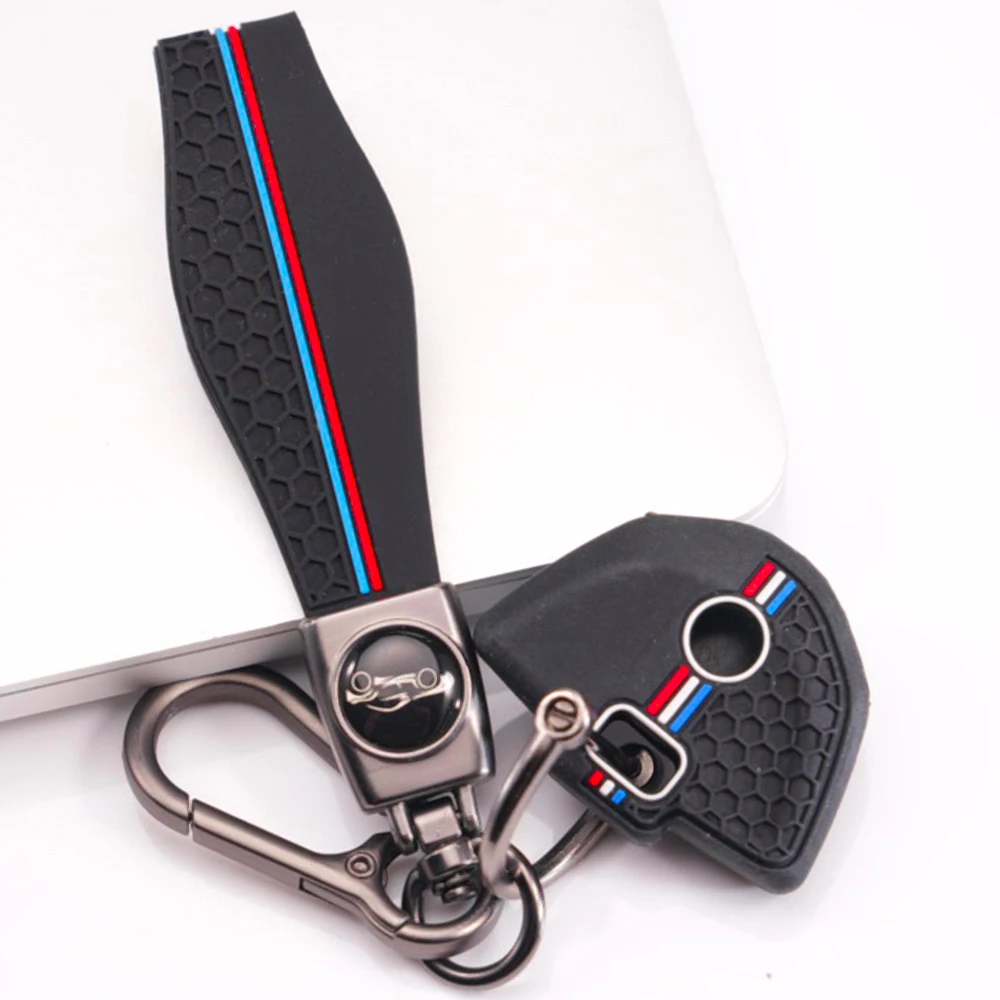 Silicone Key Cover With Lanyard For BMW S1000R S1000RR R1200GS LC R1200GS ADV R1200RT F700GS F800GS F750GS Motorcycle Flexible