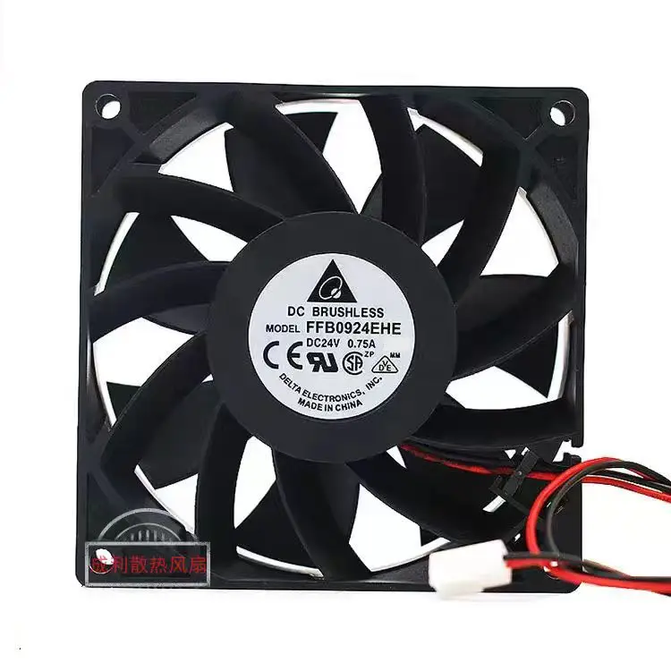 

1PCS FFB0924EHE DC 24V 0.75A 9cm 9238 92x92x38mm Ball Bearing Cooling Fan