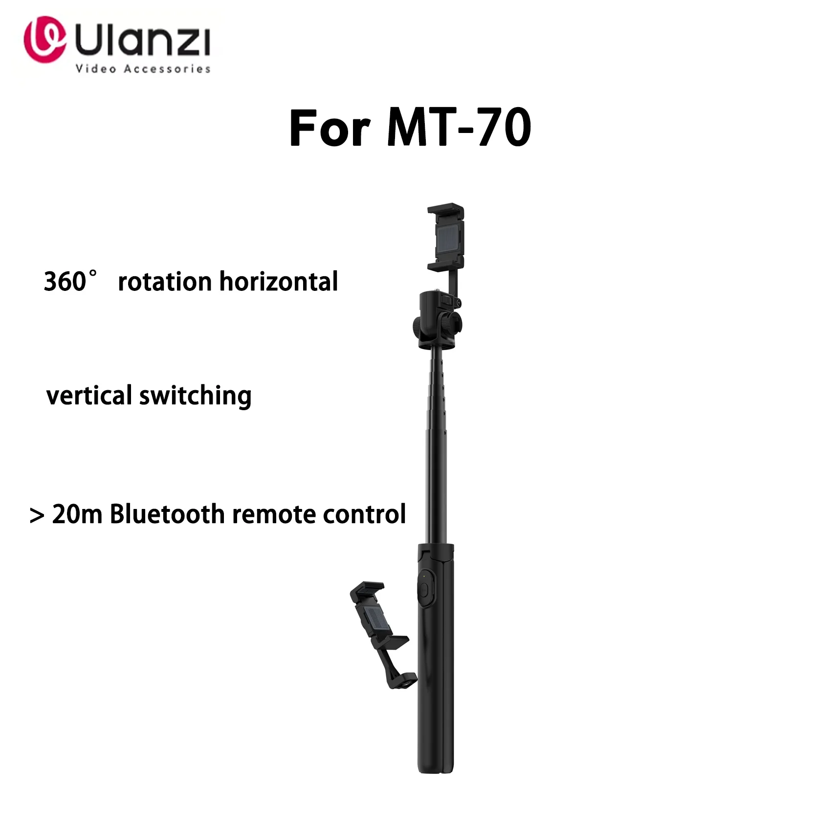 

Оригинальный Ulanzi MT-700, мобильный телефон, палка для селфи, штатив, Bluetooth, пульт дистанционного управления, подставка для селфи, портативная