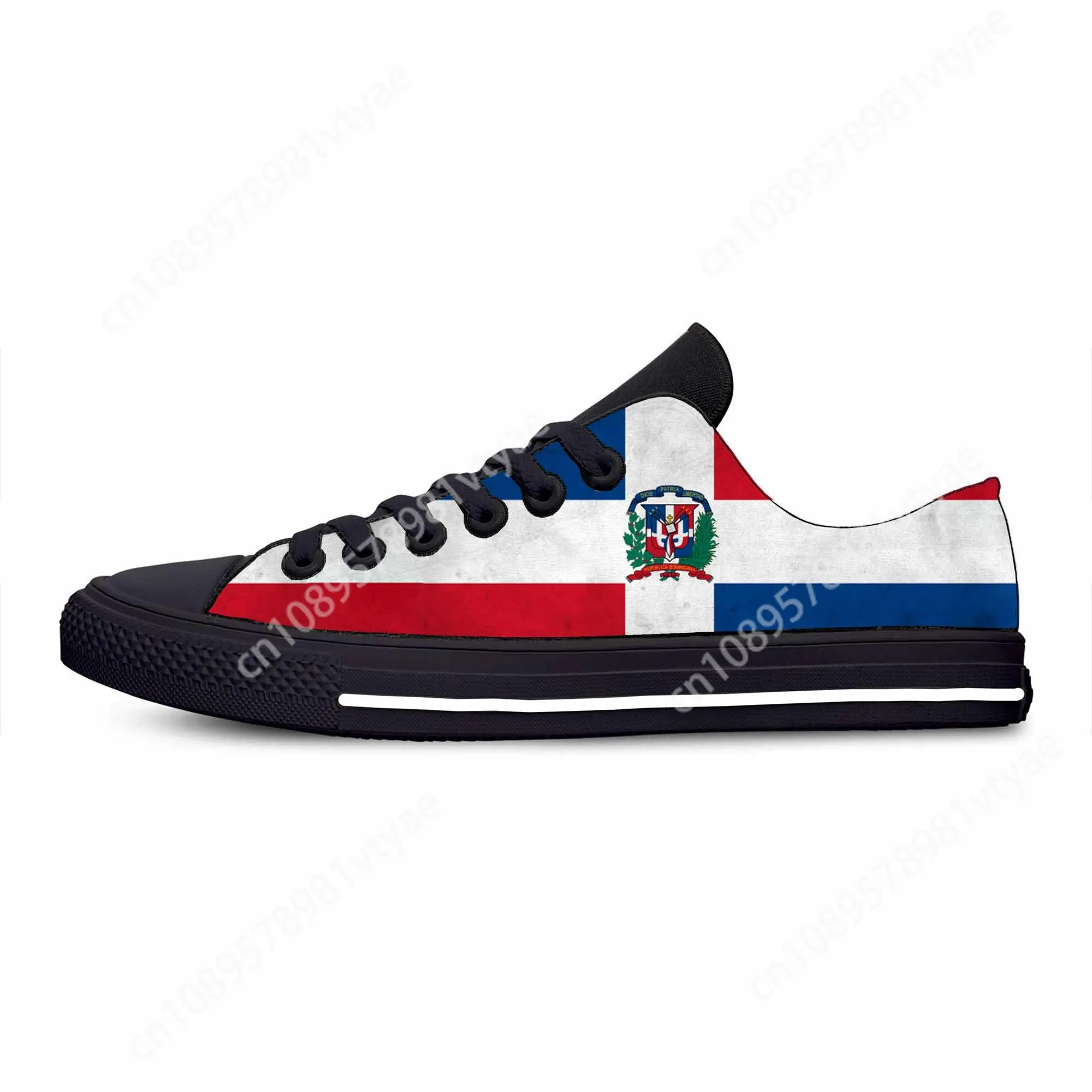 Dominica Dominican Republic Flag Patriotic Pride Casual Cloth Shoes Low Top Comfortable Breathable 3D Print Men Women Sneakers