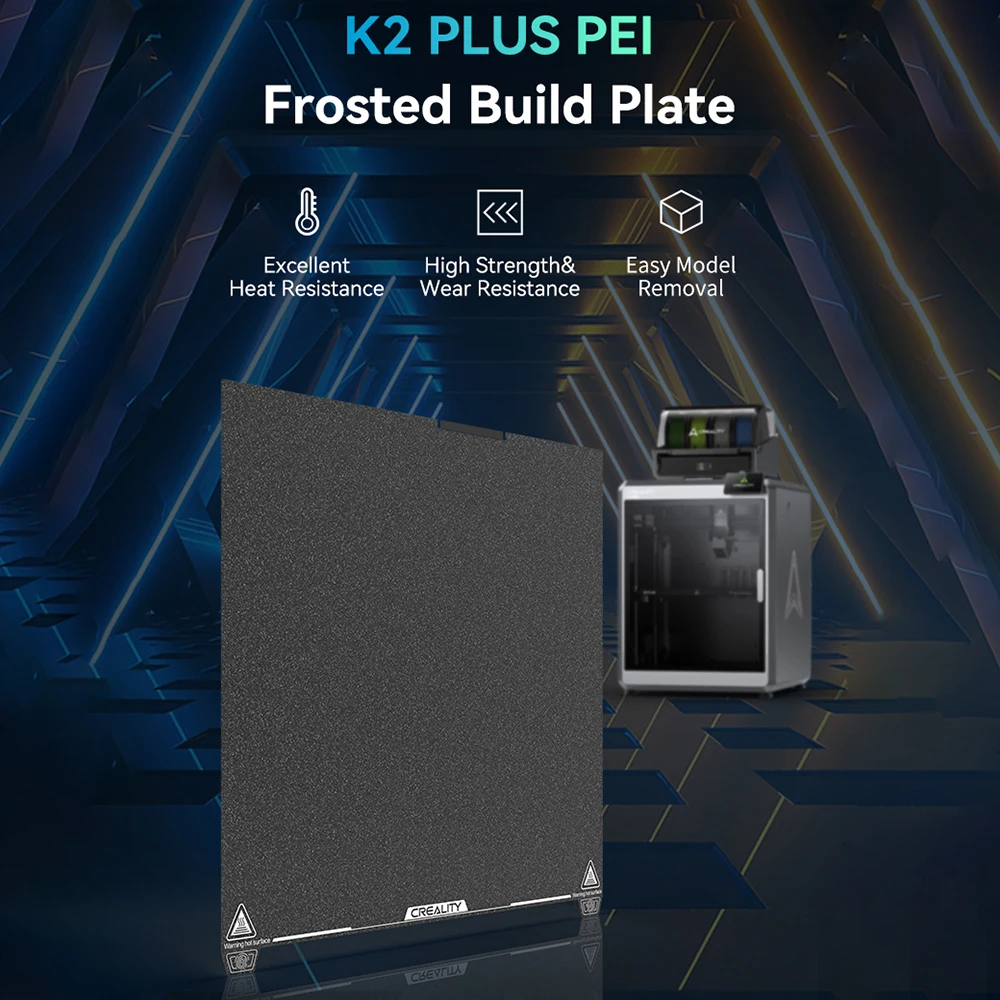PLUS Frosted PEI Build Plate with Powder Coating Texture Printing  Ultra-high Adhesion and Flatness Easy to Remove Models