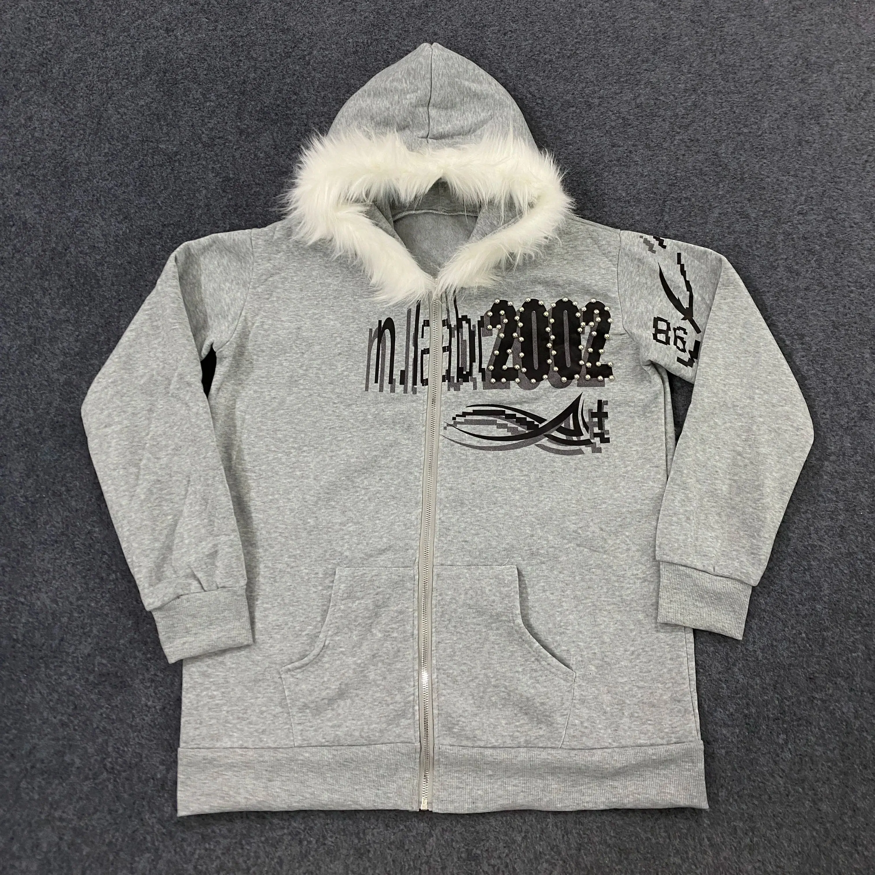 سترة بغطاء للرأس Y2K جديدة للجنسين للخريف والشتاء مع غطاء وسحاب، بسيطة ومتعددة الاستخدامات للاستخدام اليومي