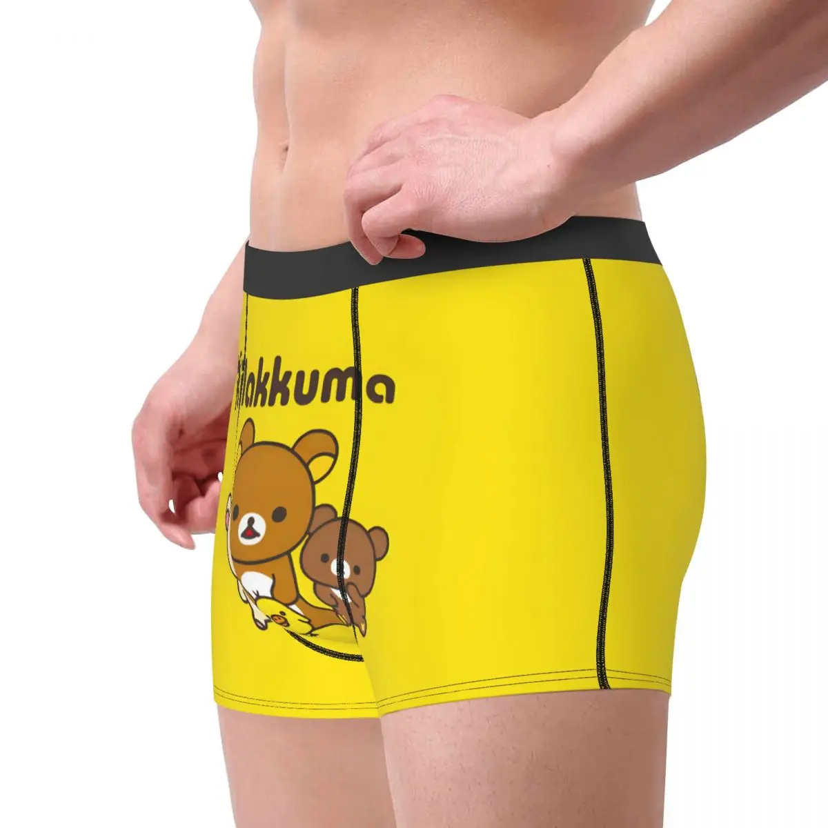 Hot Boxer Rilakkuma Cartoon Pattern Shorts Panties Briefs Men's Underwear Breathable Underpants for Male