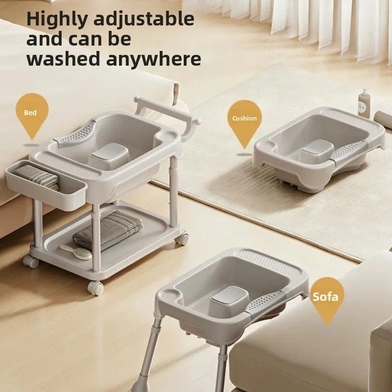 Portable Shampoo Basin Foldable Hair Wash Bowl with Drain for Home Salon Hair Care Adult Use Lying Down Shampoo Bed for Pregnant