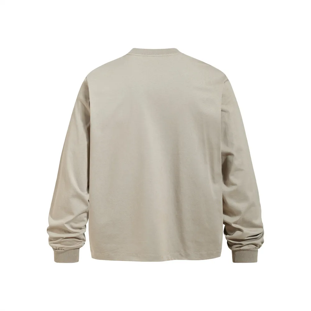 MWJLPWQ American Retro-Style Print Long-Sleeve T-Shirt Loose-Fit Round Neck Design Suitable Tops For Spring Autumn Chic 17706