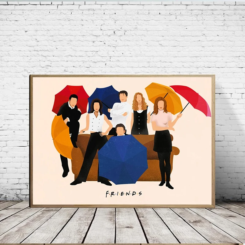 Canvas Painting Friends Classic TV Slogans A Vibrant Friendship Central Perk Art Wall Prints Picture For Room Decor Wall Decor