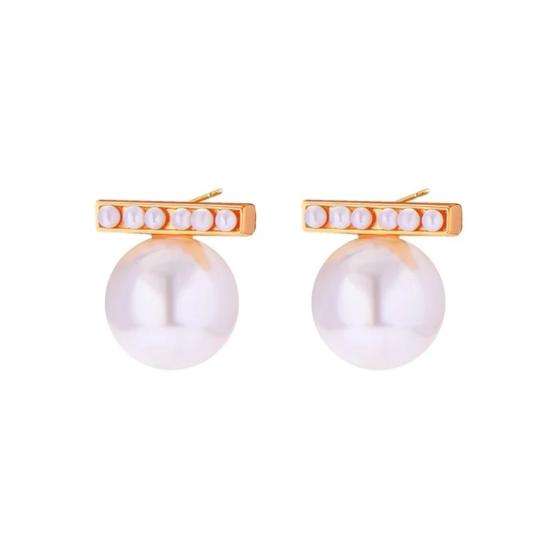 French Minimalist Pearl Earrings for Women Unique High-end Fashion Vintage Exquisite Charm Daily All-match Accessories Jewelry