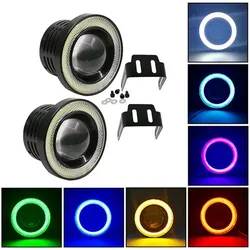 1pc/2pc 3.5inch Angel Eye Halo Ring LED Fog Light 3.5