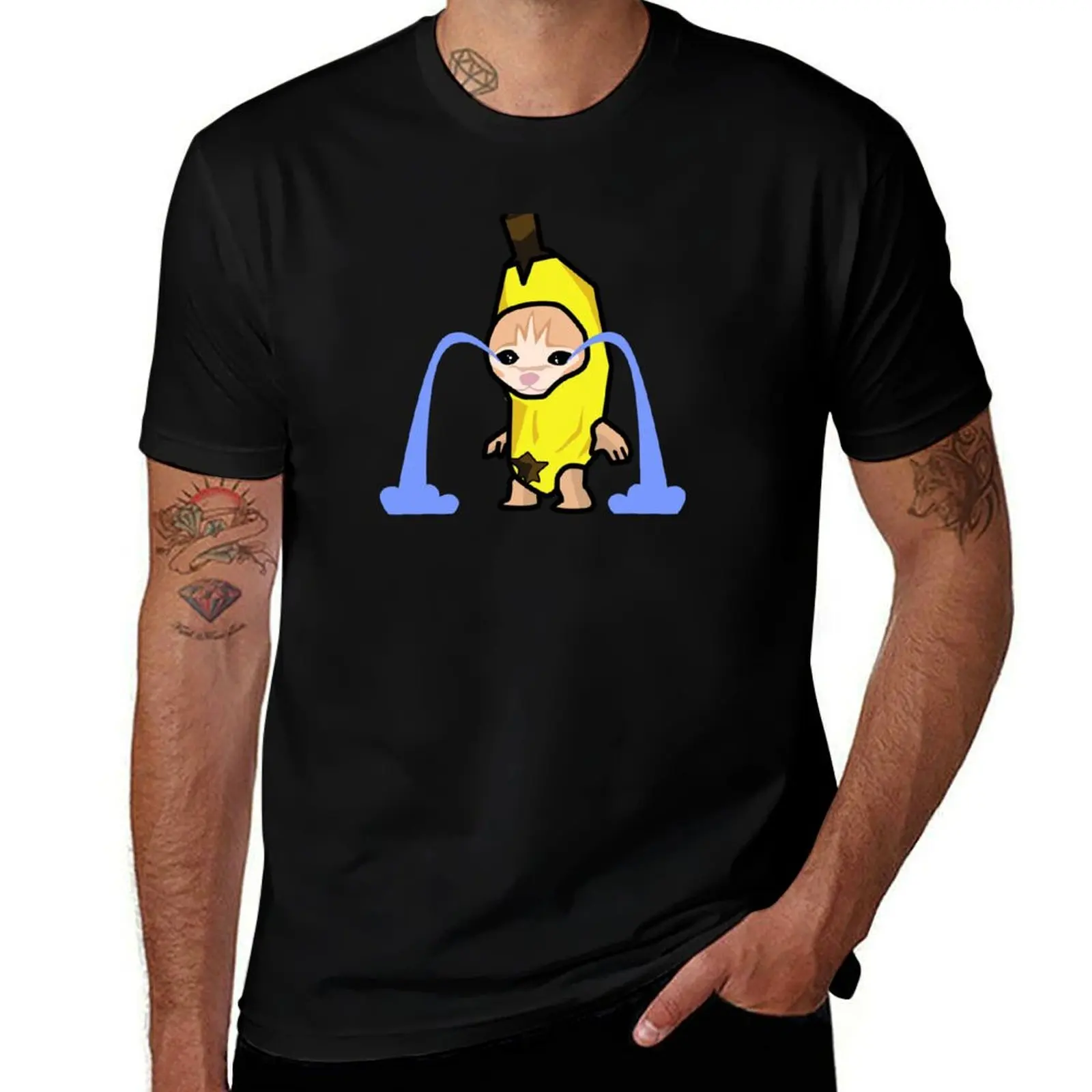 

summer personalised Cry shirt T-Shirt Banana t shirt man T-Shirt Cat t