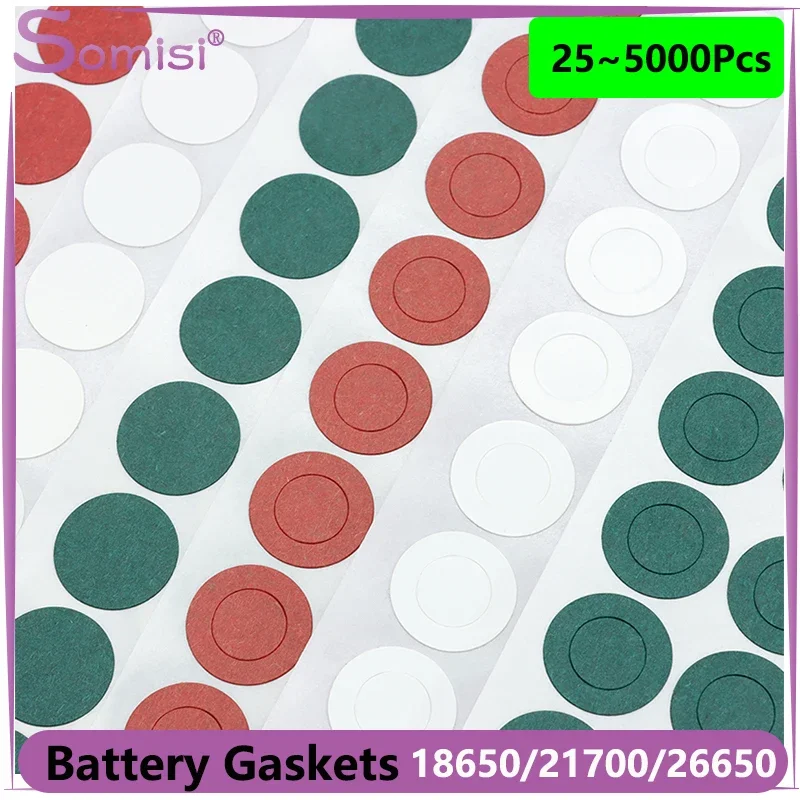 20/5000pcs Battery Gaskets 18650 21700 26650 Pack Cell Barley Adhesive Paper Glue Fish Electrode Insulated Pads