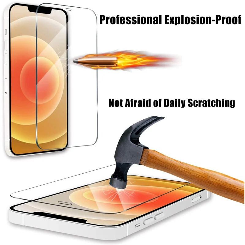Funda protectora magnética para iPhone 14 / iPhone 13, incluye 3 vidrios templados a juego, protege la cámara trasera, invisible/con soporte/borde TPU, anillo magnético integrado, carga inalámbrica 6