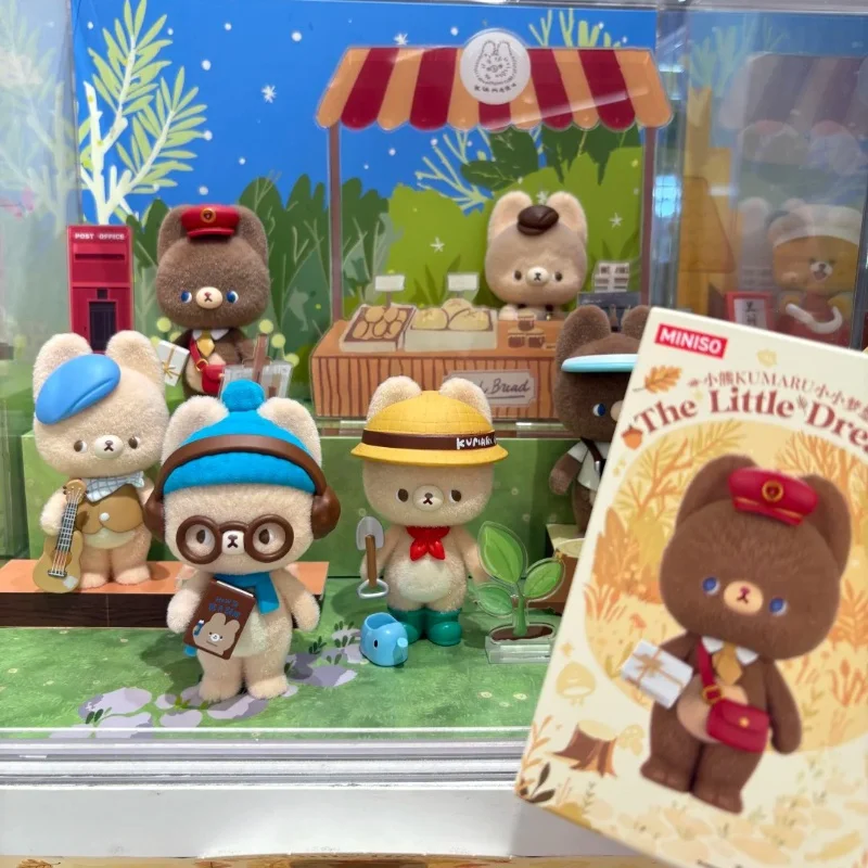 

New Authentic Miniso Kumaru Little Dreamer Blind Box Cute Bear Action Figures Collectible Model Desktop Ornament Birthday Gift