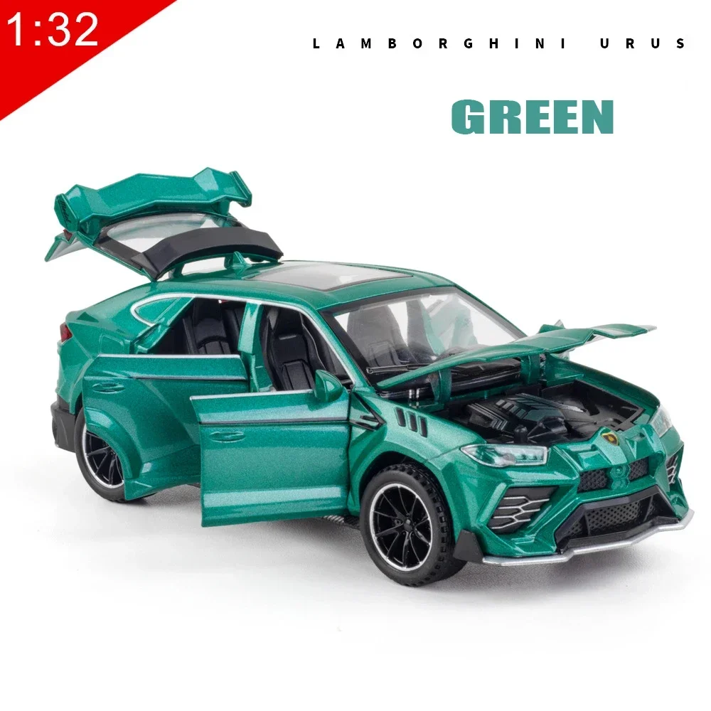 1:32 Lamborghini URUS sports car Simulation Diecast Metal Alloy Model car Sound Light Pull Back Collection Kids Toy Gifts A232