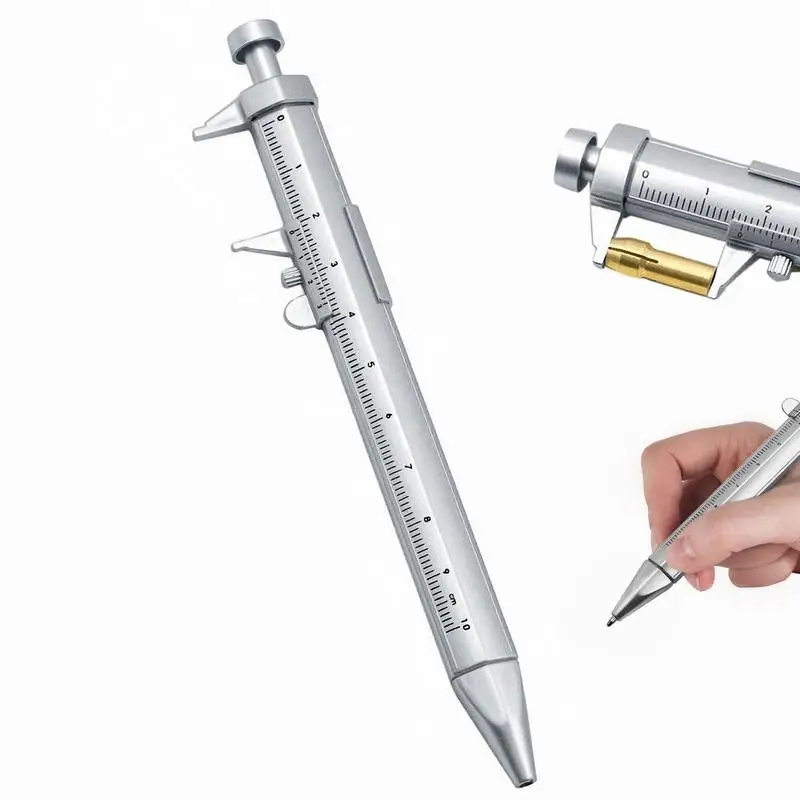 Creative 2 In 1 Vernier Caliper Ballpoint Pen Multifunction Calipers Gel Ink Pen Vernier Caliper Roller Ball Pen Stationery