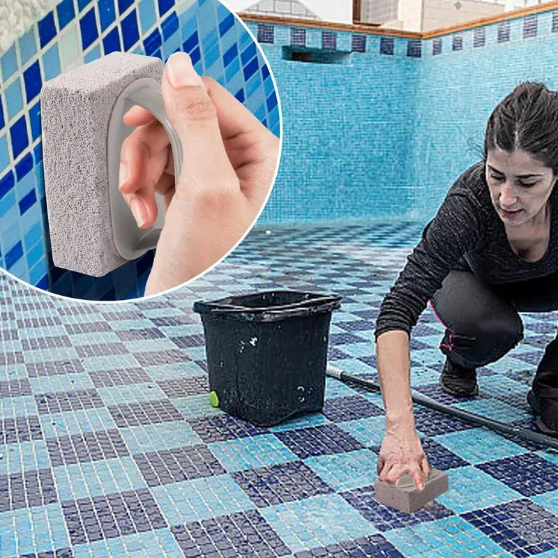 

Pumice Stones Cleaning Brush Handheld Pool Pumice Calcium Remover For Pool Tile Toilet Limescale Rust Stain Dirt Removal 1PC