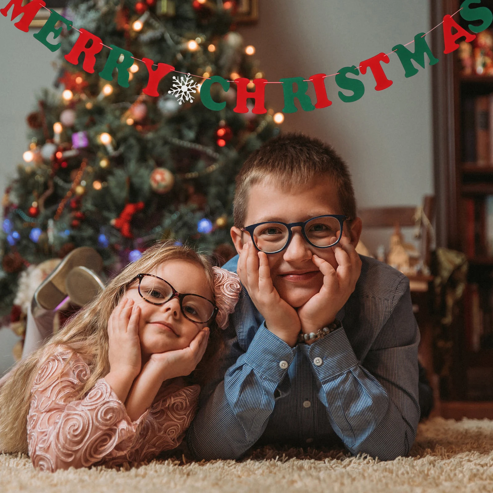 

3pcs Christmas Felt Bunting Snowflake Snowman String Flags Hanging Decor For Party Wall Window Door Ceiling Decoration Xmas