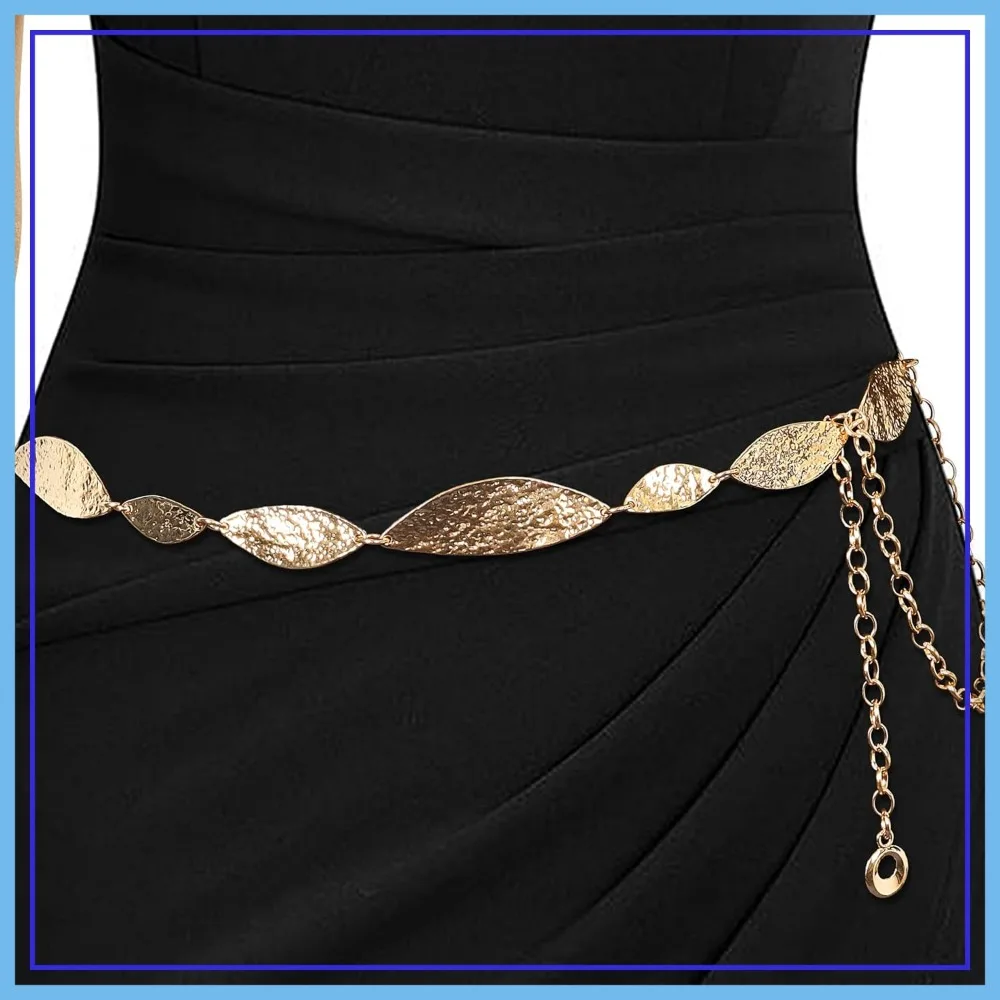 

Gold Chain Belt for Dresses: Metal Bohemia Style Waist Chains for Women