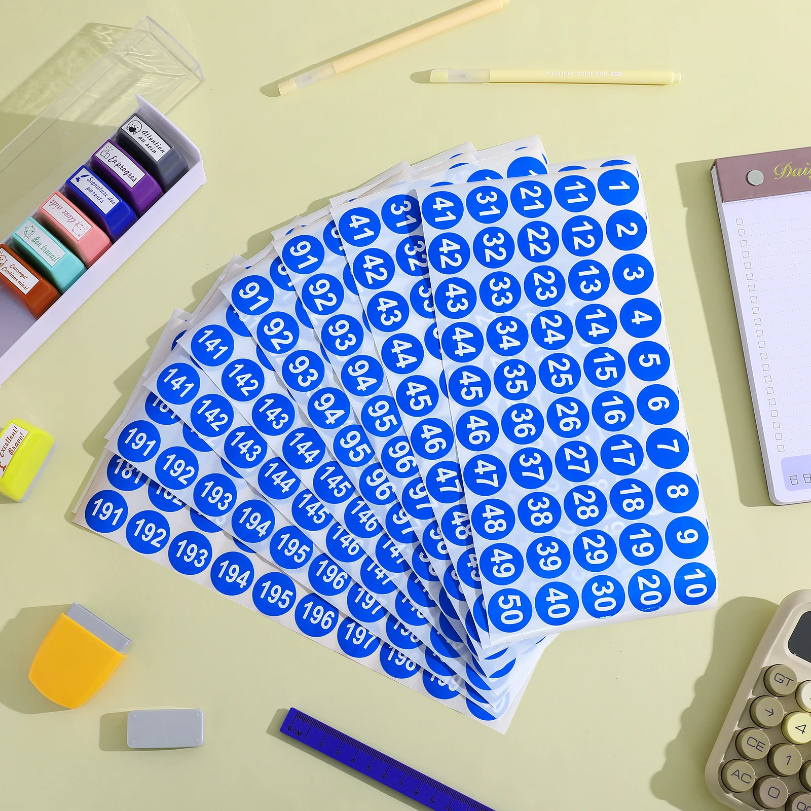 

Наклейки с номерами 1-100 самоклеящиеся классификационные этикетки для офисного хранения, организация класса, круглые цифровые наклейки