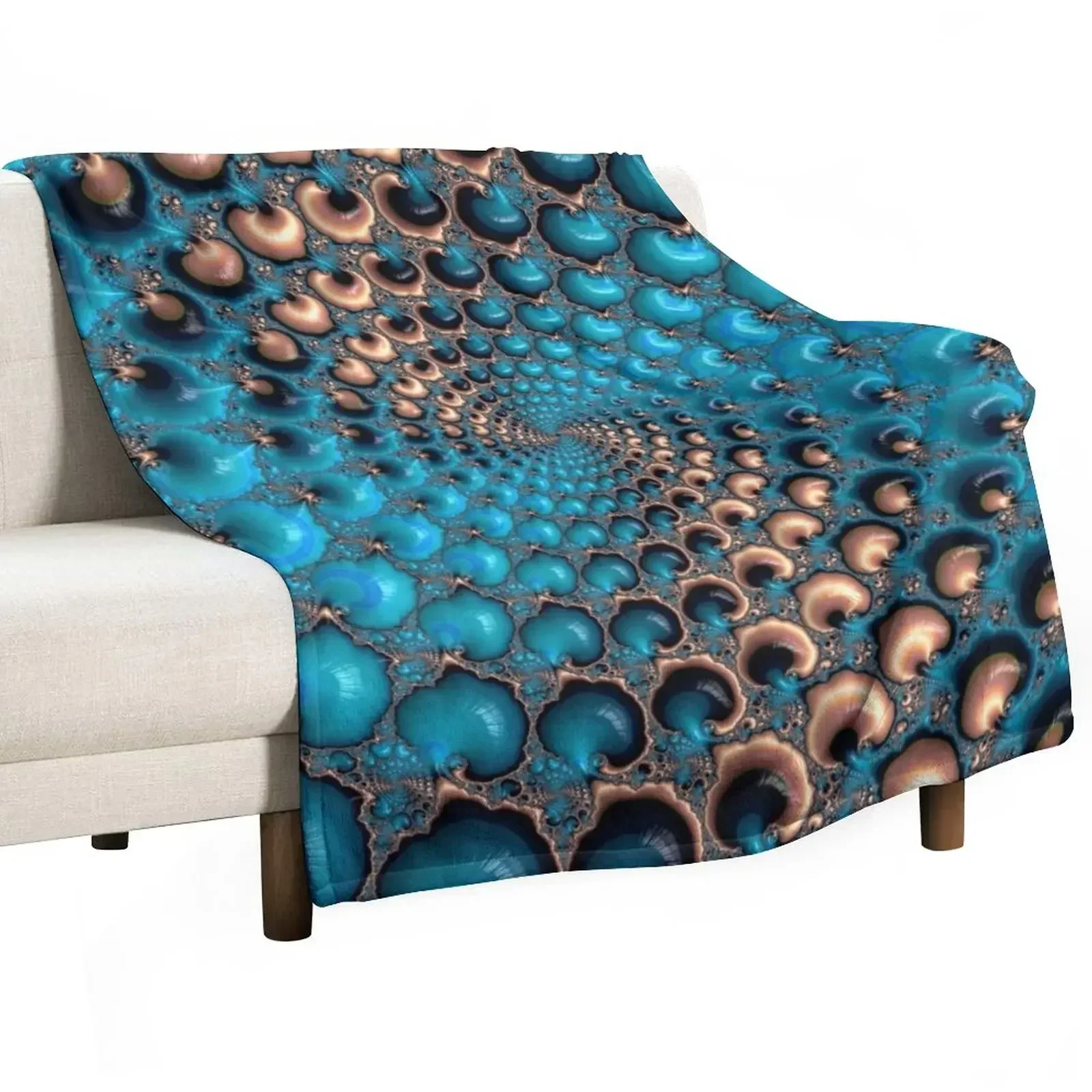 Teal Circles Throw Blanket blankets and throws Summer Beddings Blankets For Baby Blankets