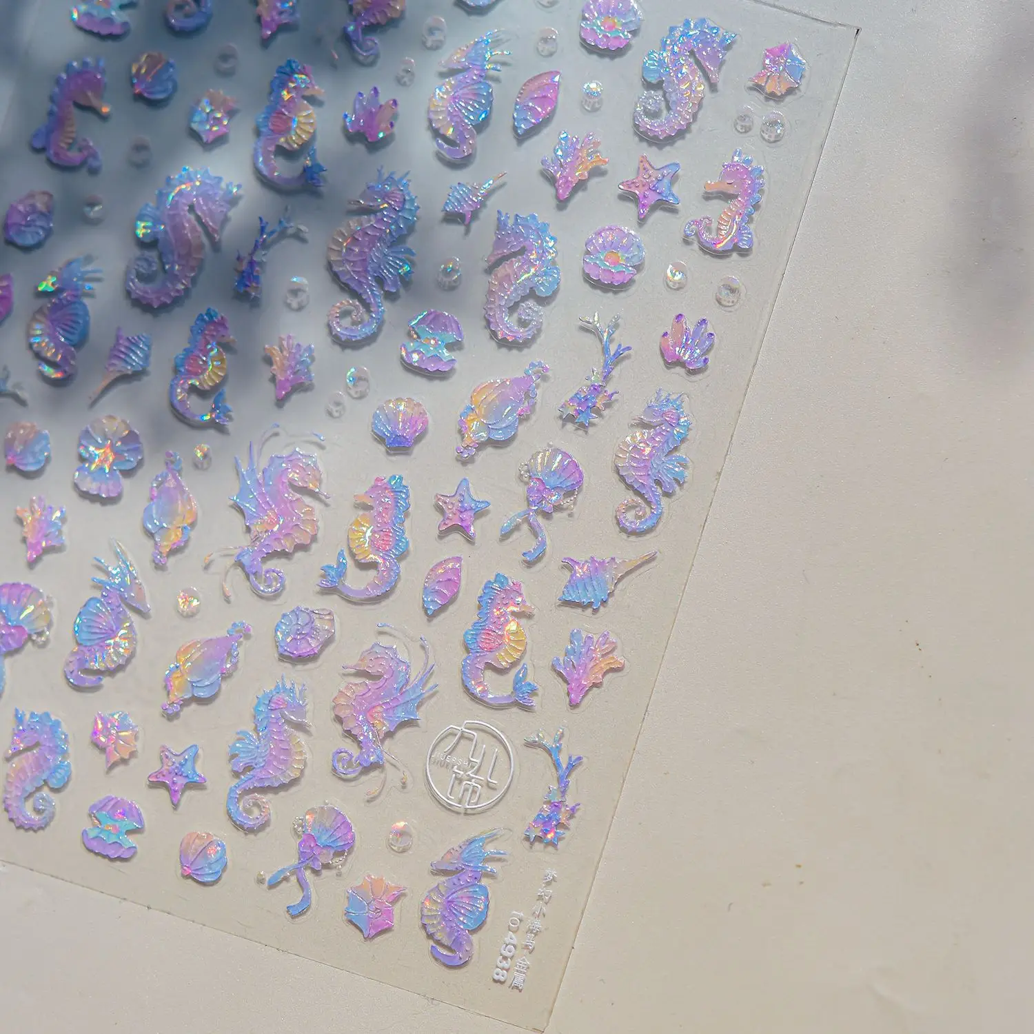 Sprankelende schattige kleurrijke vis nail art sticker schelp schelp zeester walvis kwallen zomer zee bubble oceaan mooie manicure sticker