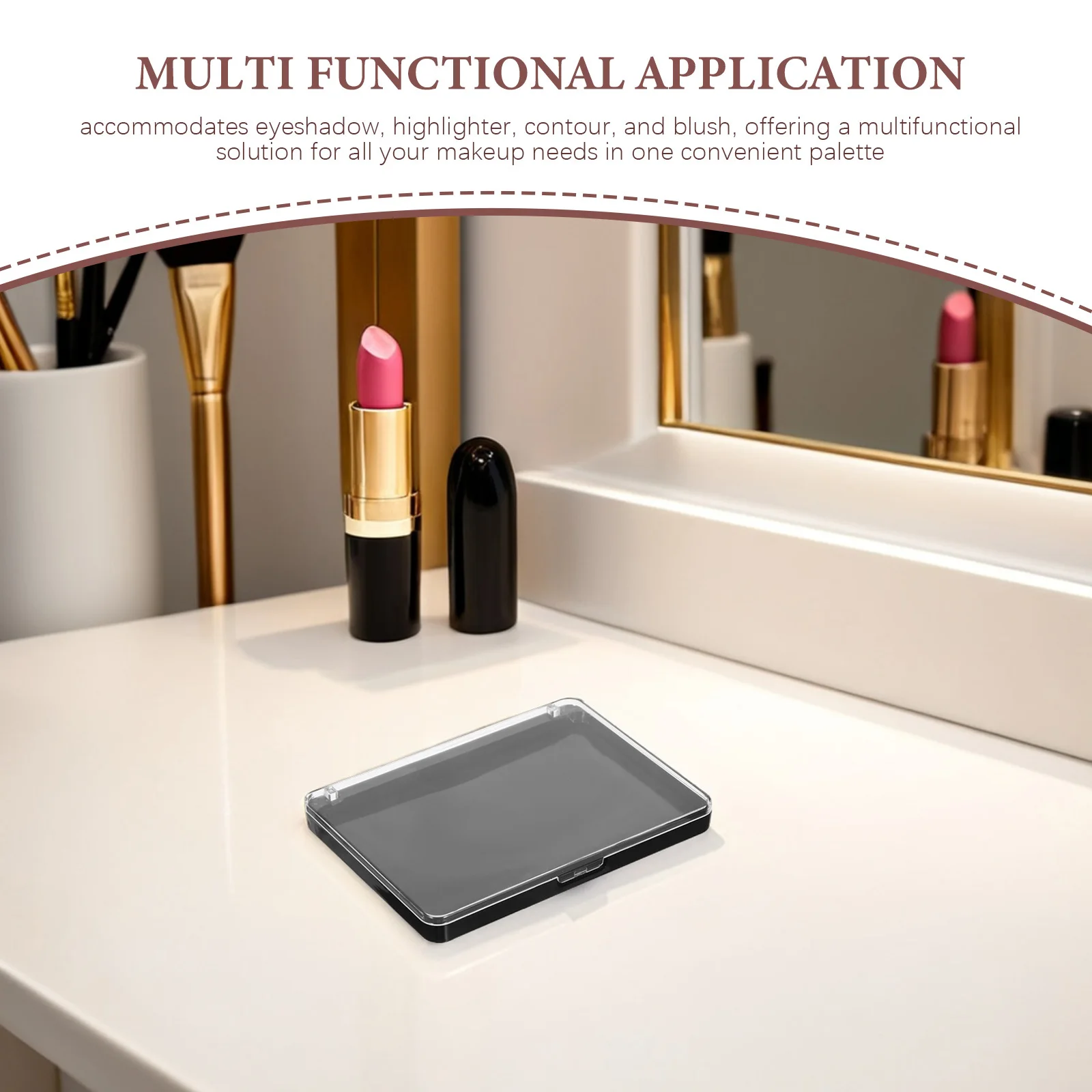 2 stücke Leere Make-Up-Palette Kunststoff Organizer Für Lidschatten Lippenstift Erröten Pulver Reise Kompakte Transparente Deckel Make-Up