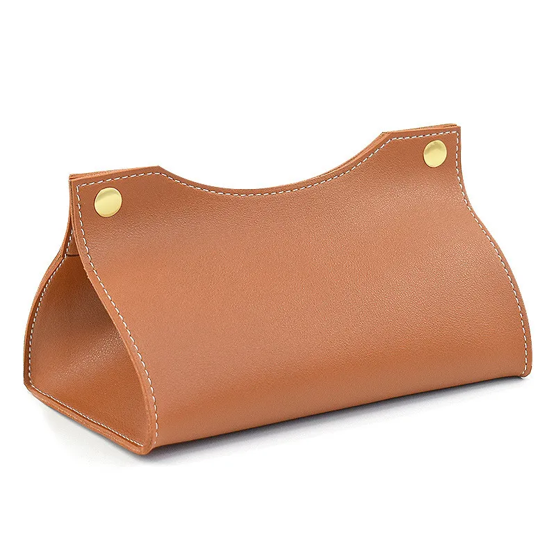Tissue Box Halter Hause Wohnzimmer Kaffee Tisch Desktop Einfache Serviette Box Küche Lagerung Papier Box PU Leder Organisatoren – Detail 18