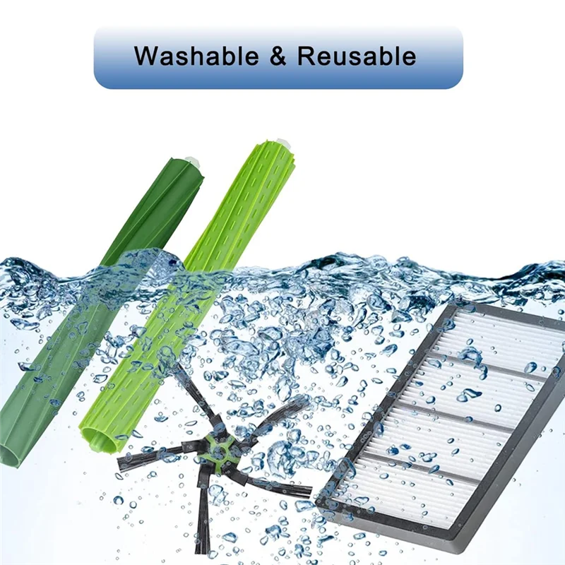 Peças de reposição FZFZ para Irobot S9 (9150) S9 Plus (9550), escovas de borracha multisuperfície filtros escovas laterais sacos de vácuo