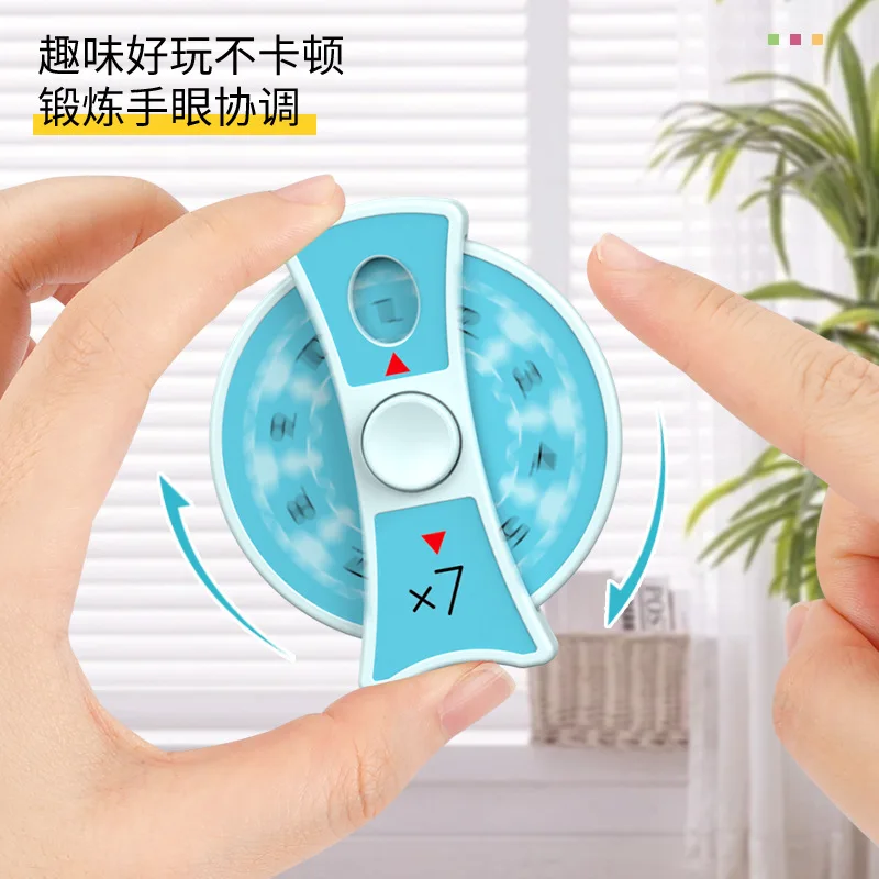 Digitale fidget spinner mobiele telefoon standaard roterende optelling aftrekken vermenigvuldigen divisie nummer rekenkundige puzzel speelgoed