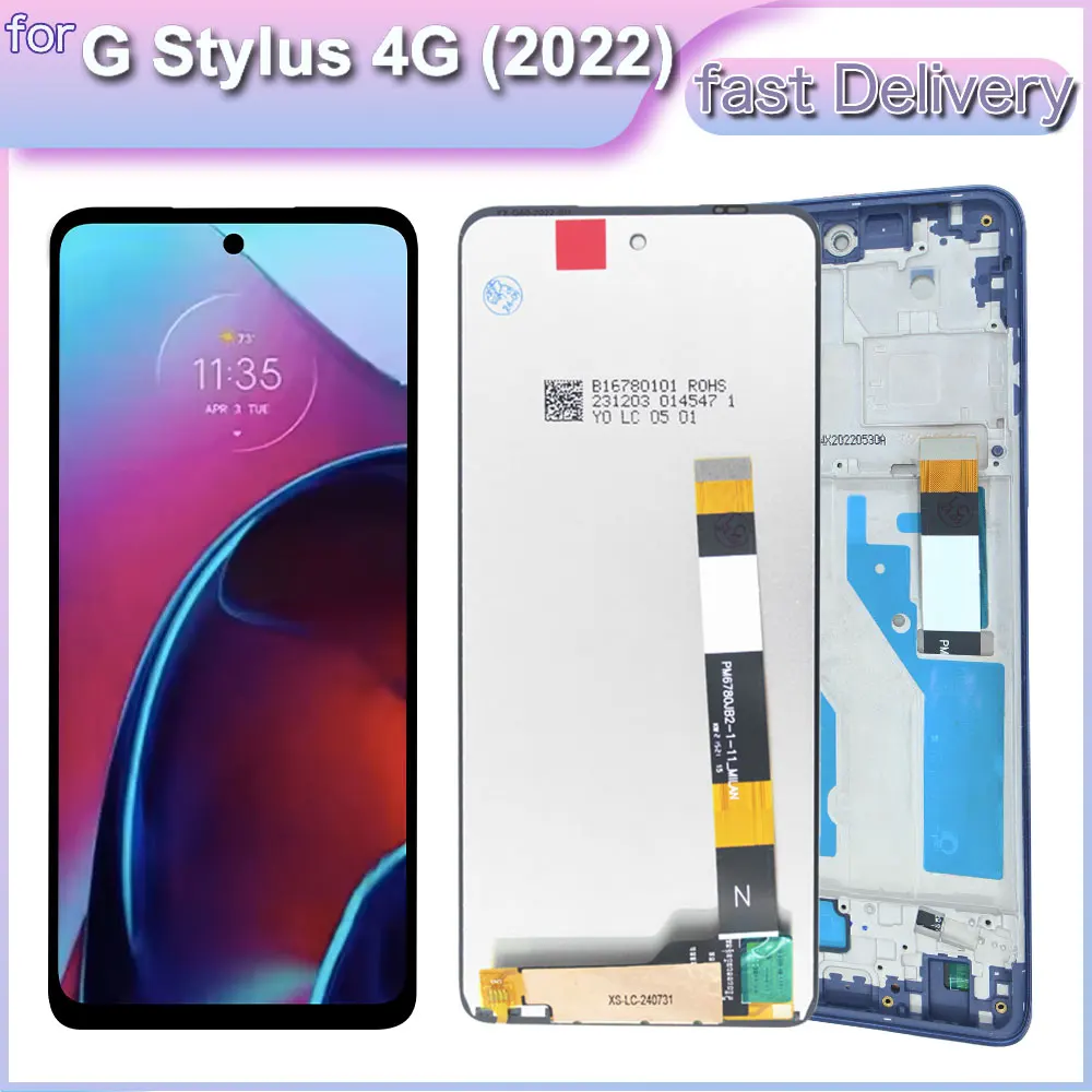 6.5" Tested LCD For Motorola Moto G Stylus 4G 2022  XT2211 XT2211-1 XT2211-2 LCD Display Touch Screen Digiziter Assembly