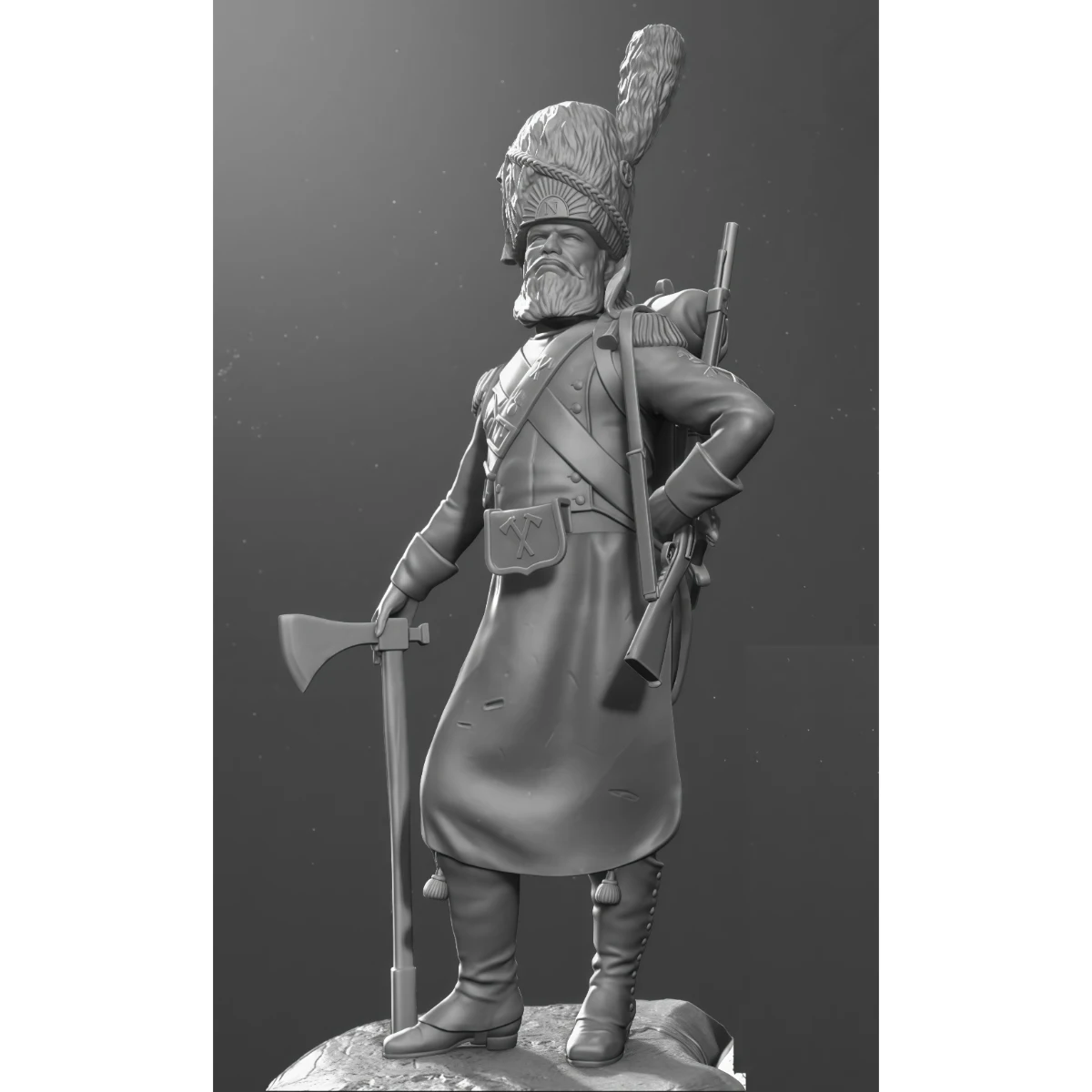 

75MM Resin Unpainted Model Kit, Military Theme, Vistula Legion Sappers Unfinished and Unpainted GK, 1774