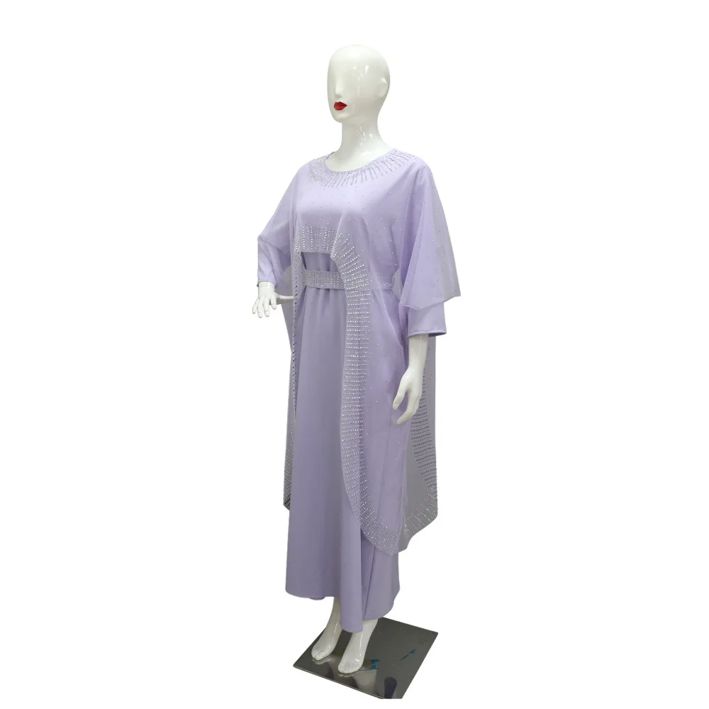 Diamanti di lusso Dubai Abaya per le donne Abito musulmano Festa serale Jalabiya Eid Djellaba Ramadan Caftano Marocain Femme Robe Gown