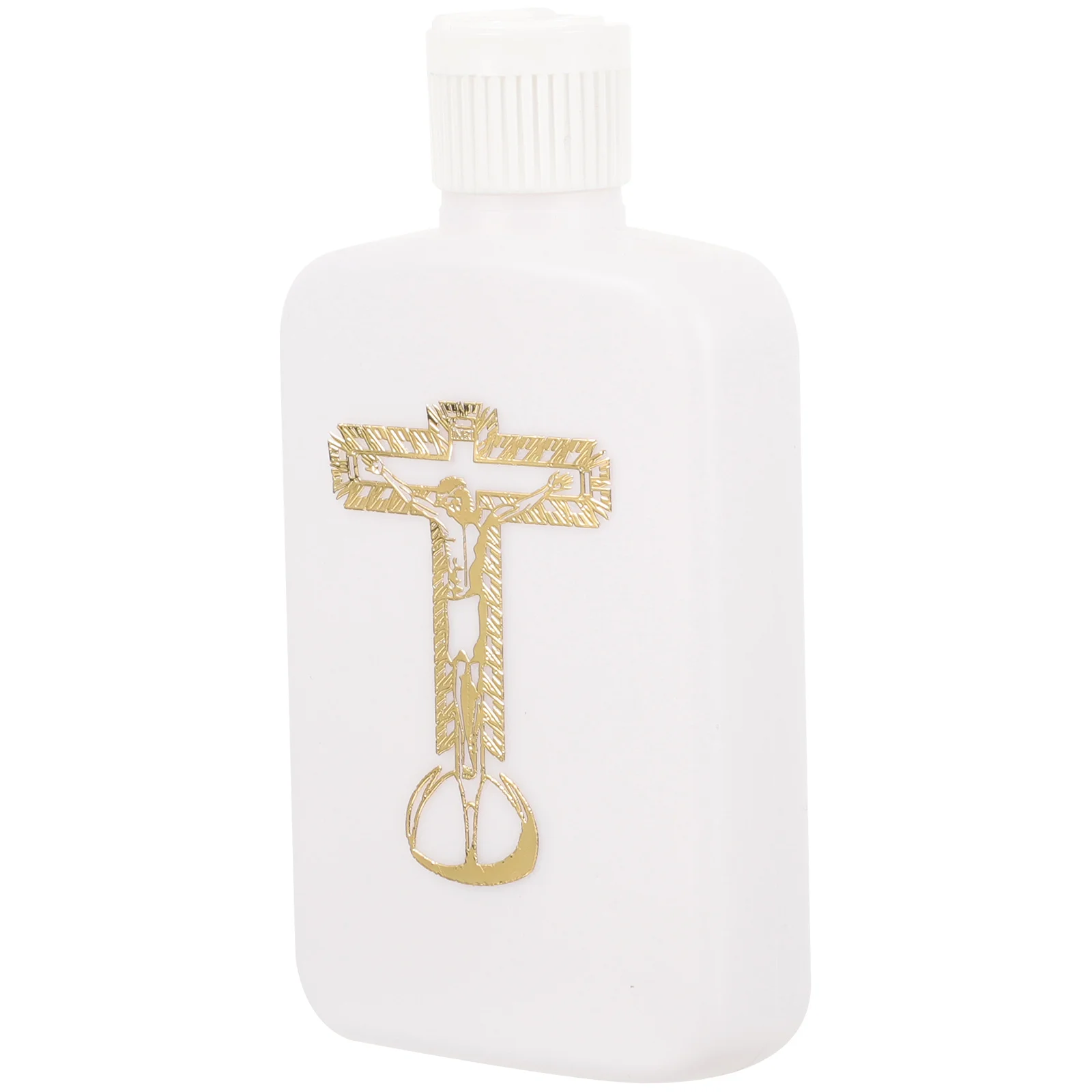 

Holy Water Bottle Refillable Christian Empty Bottle 100ml Jesus Cross Pattern Compact Travel Blessing Flask Holy Water Flask