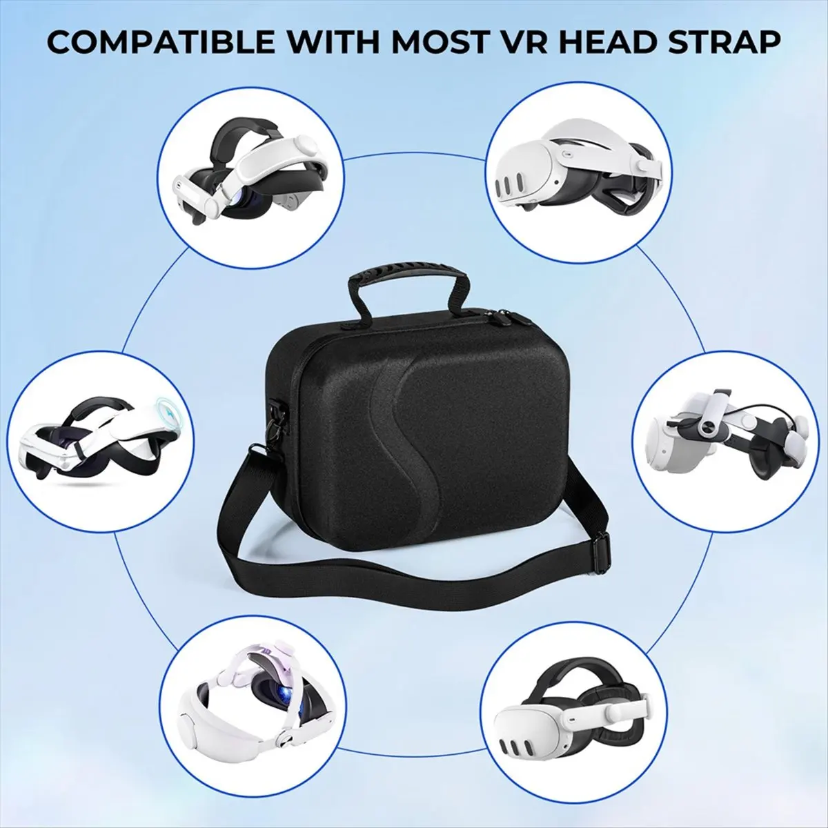 A86G NEW For 3 VR Accessories Storage Case Elite Headset Travel Carrying Case Hard Shell Shoulder Bag for