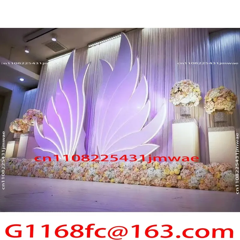 Customized New Hot-selling PVC Wedding Supplies, Carved Props, Stage Layout, Three-dimensional Luminous, Angel Wings