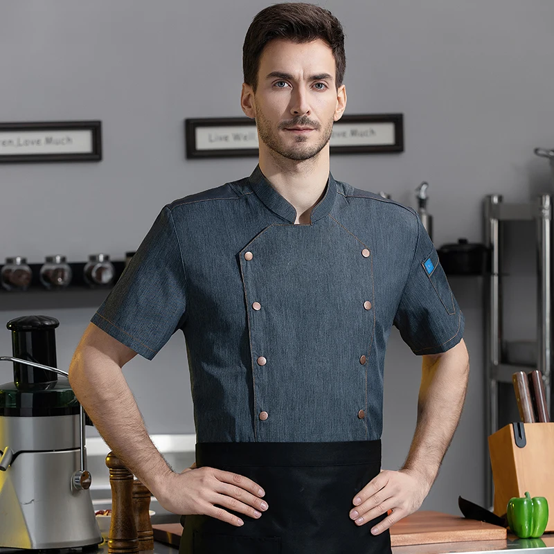 Giacca da cuoco professionale uniforme da cuoco leggera servizio di ristorazione abbigliamento da cucina abbigliamento da lavoro caffetteria camicia da cucina di qualità facile da pulire