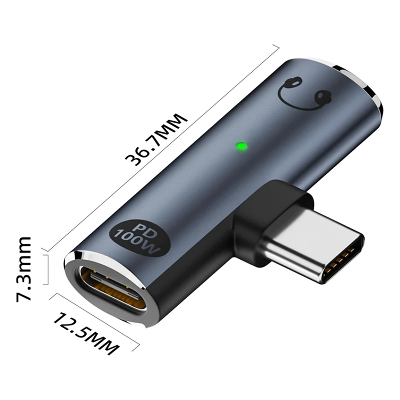 USB C naar audio-aansluitingadapter met 100 W snel opladen, 2-in-1 USB C naar 3,5 mm vrouwelijke hoofdtelefoon voor Type C-interfaceserie