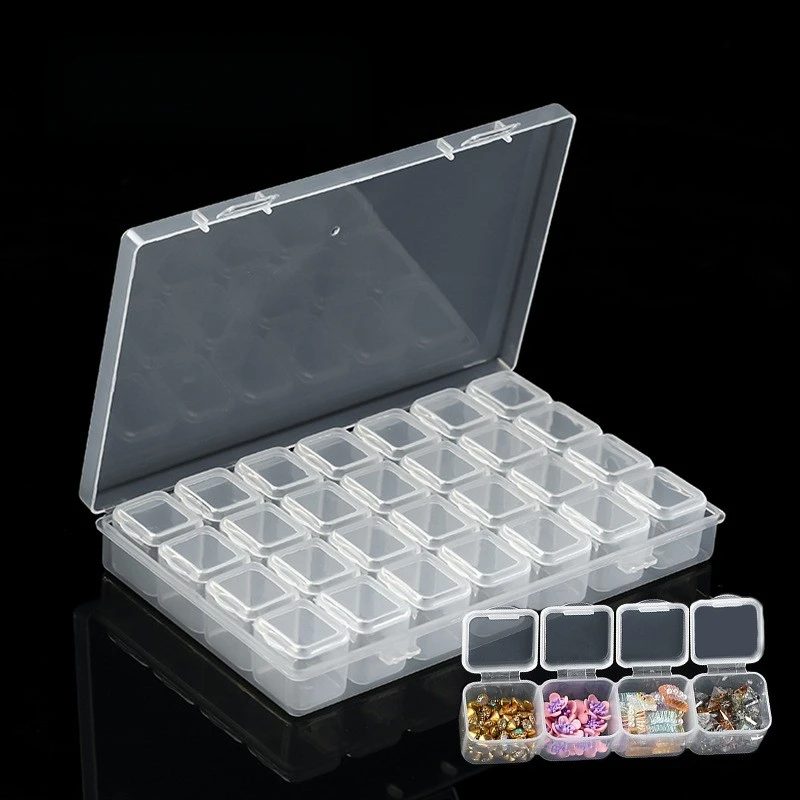 1 stücke Neue Nägel Kunst Organizer Lagerung Box Cartoon Katze Bär Design Kunststoff Schmuck Box Nagel Perlen Diamanten Strass Charms fall