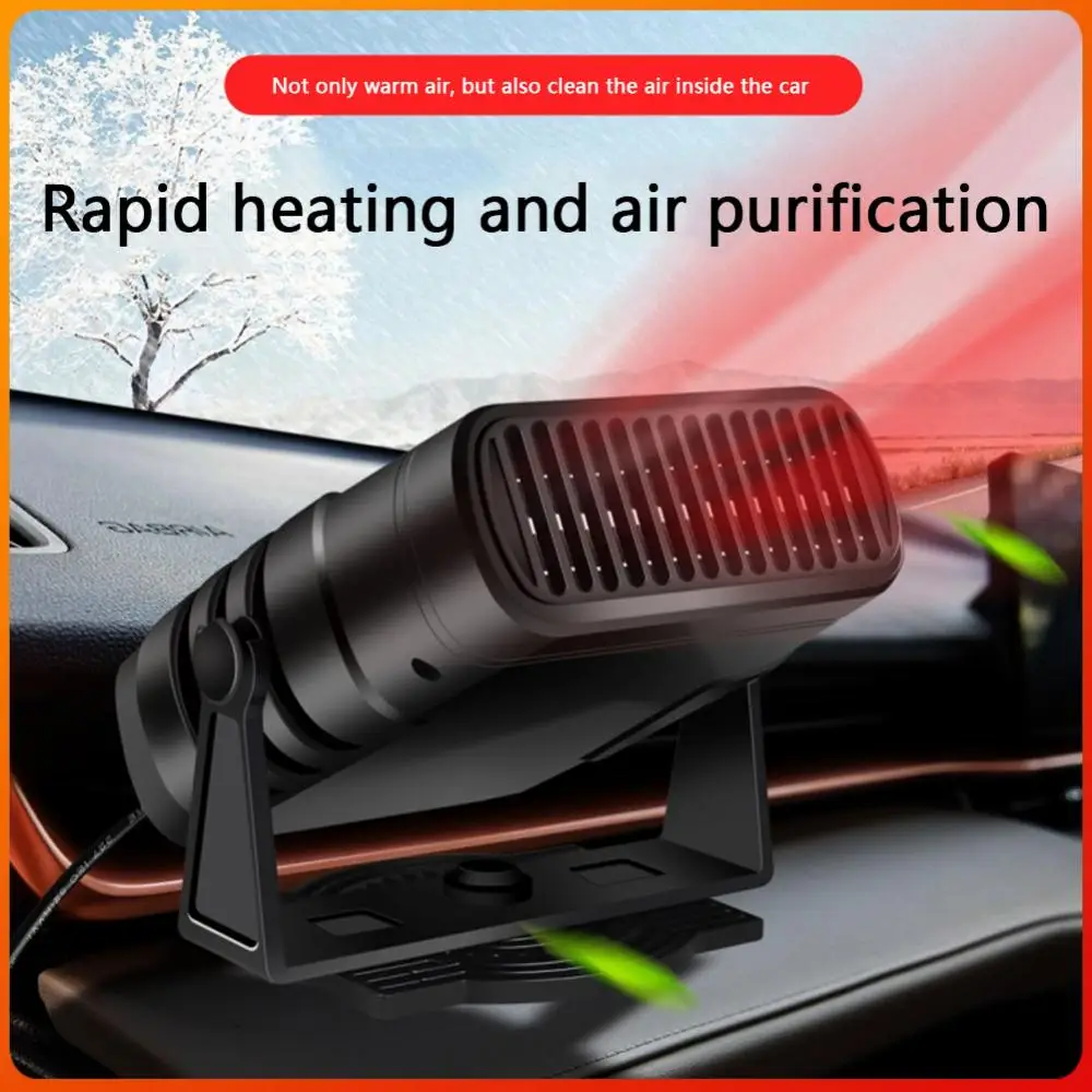 

12V/24V Portable Car Heater 360 Degree Rotating Electric Heater Fan Defogging Defrosting Heating Fan Anti-Fog Automobile Heater