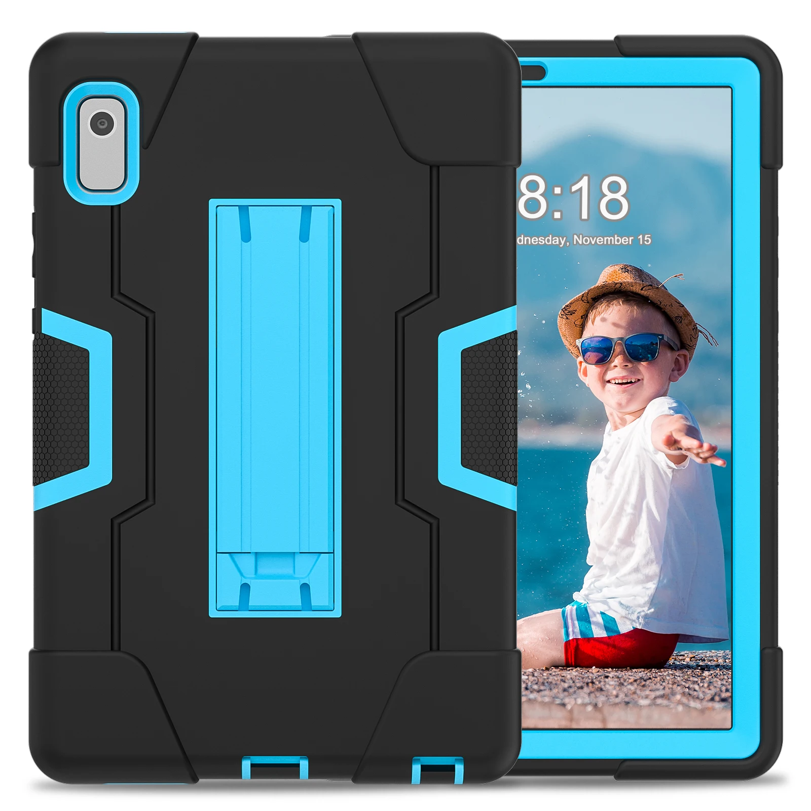 Tablet Cover For Lenovo Tab M9 2023 Silicone Shockproof Dropproof With Stand 3-in-1 Kids Case For Tb-310fu