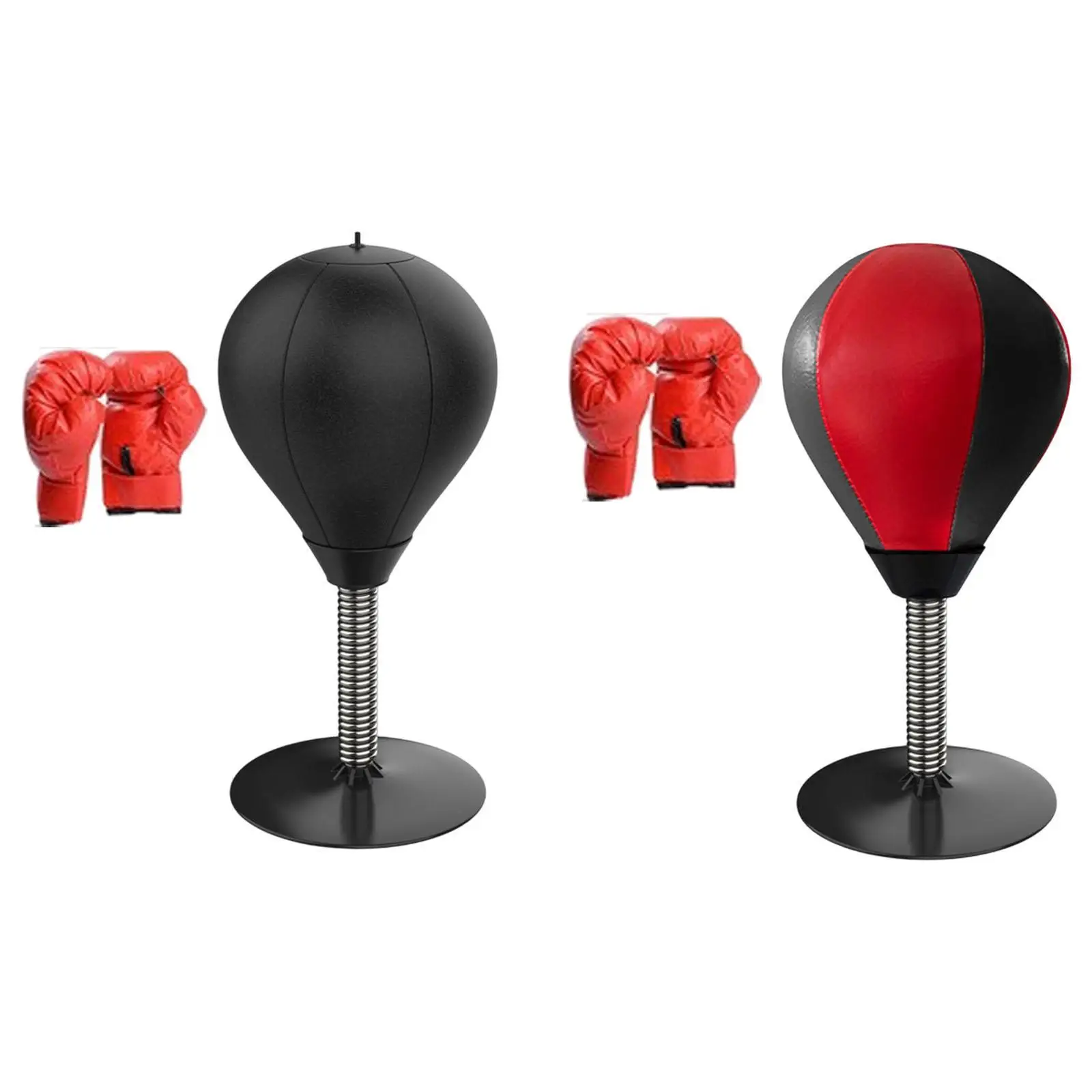 Desktop Punching Bag with Suction up Easy to Install Counter Funny Toy Gifts Heavy Duty Boxing Bag Speed Ball with Kids Gloves