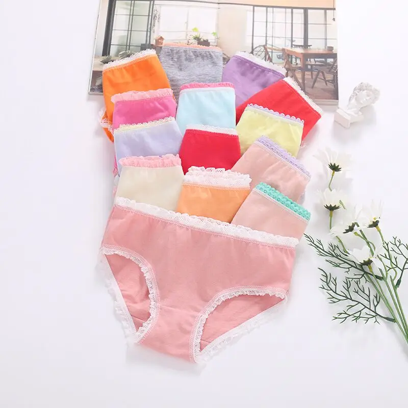 6pc Boys Girls  Solid Underwear Baby Panties Briefs Kids Panties For Children 2-10Years